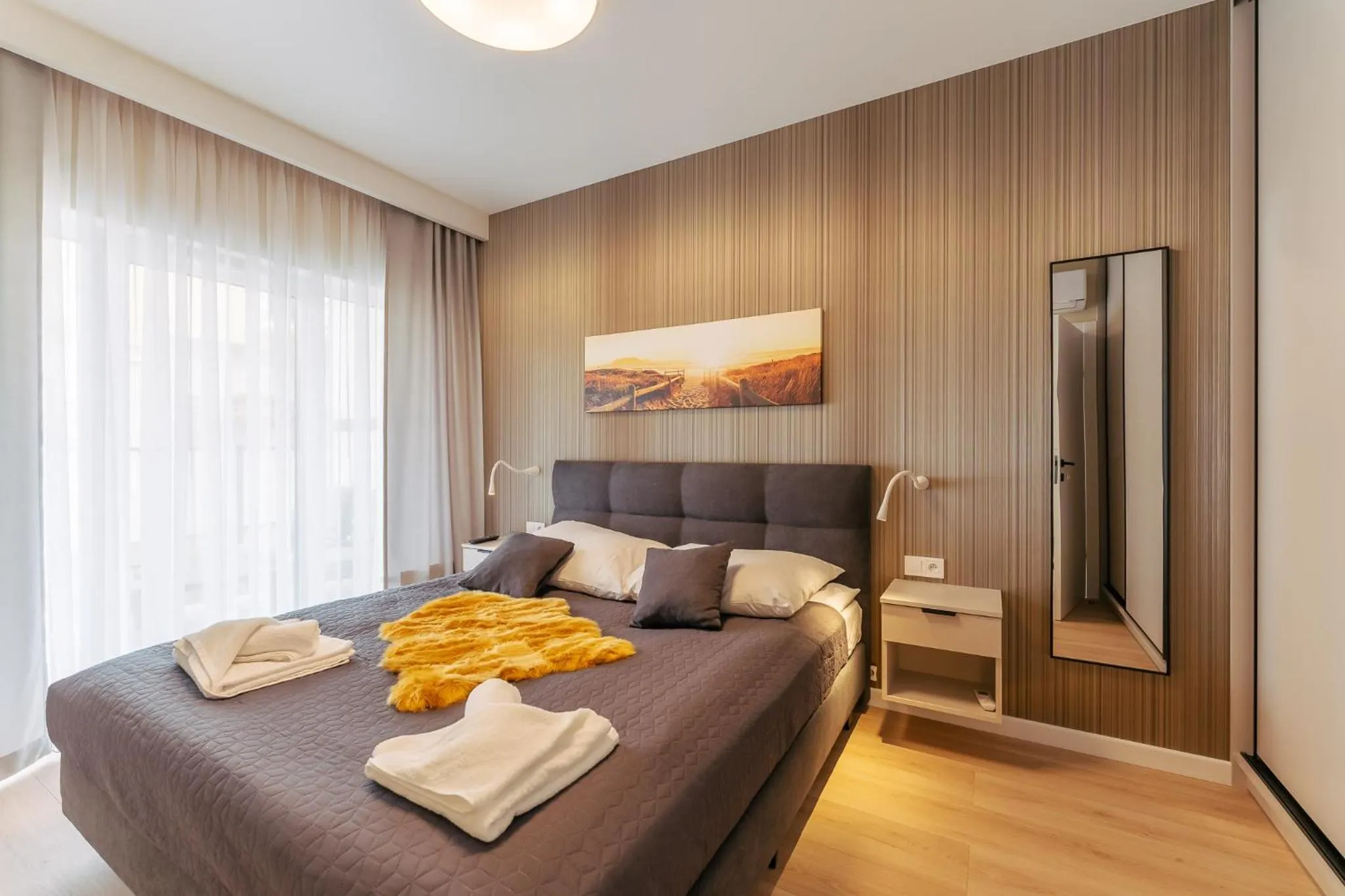 Bed in Ustronie Apartments 20 m do plaży