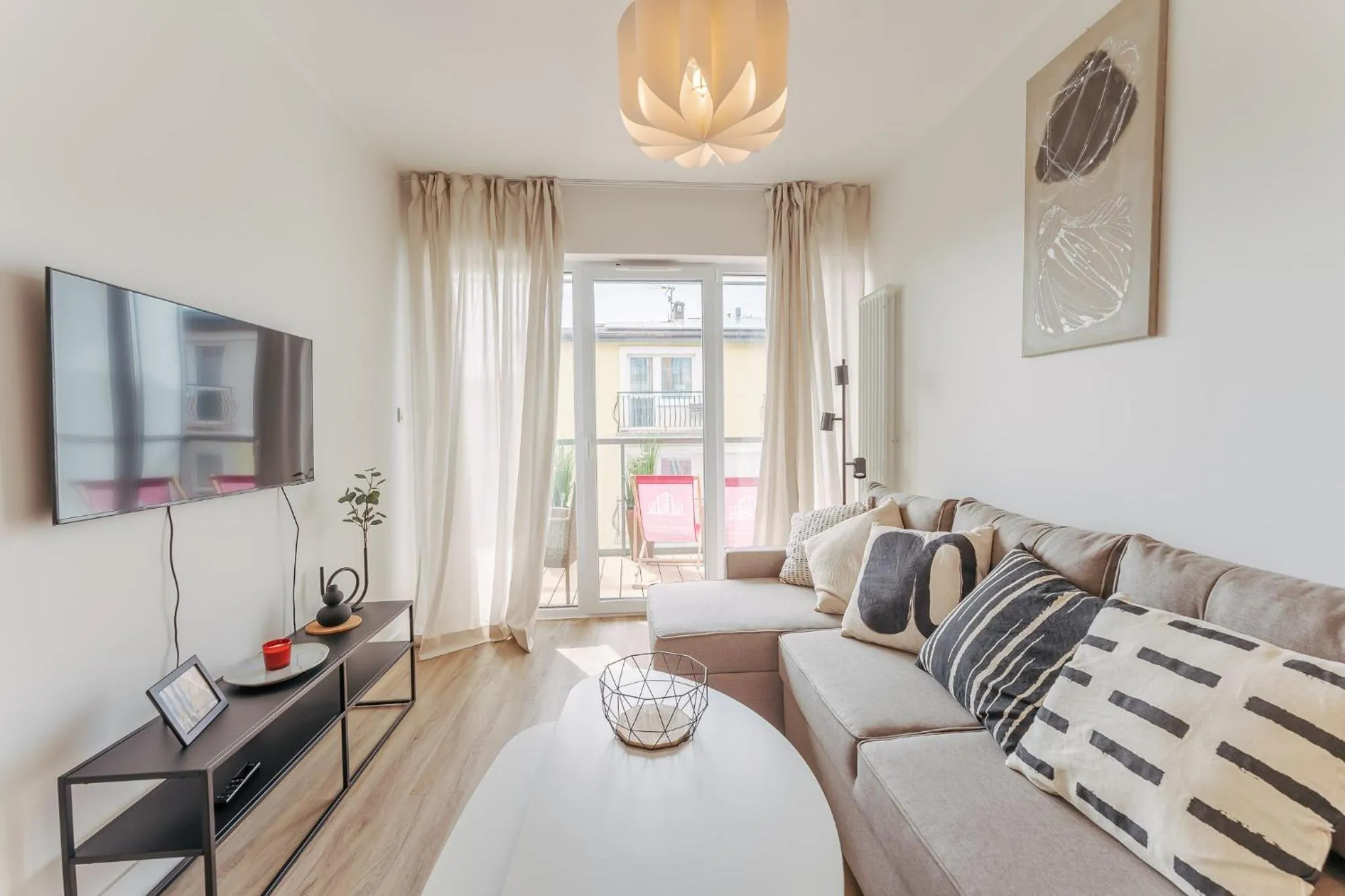 Communal lounge/ TV room in Ustronie Apartments 20 m do plaży