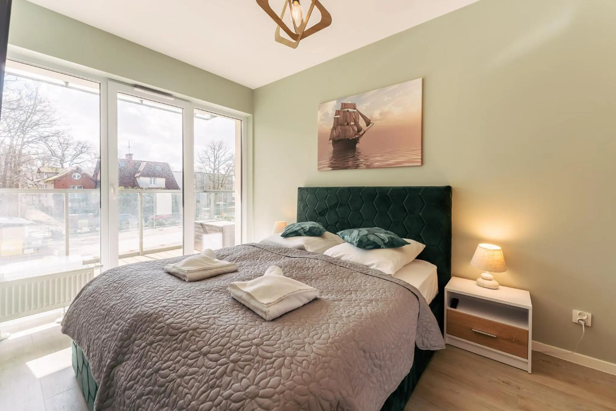 Bed in Ustronie Apartments 20 m do plaży