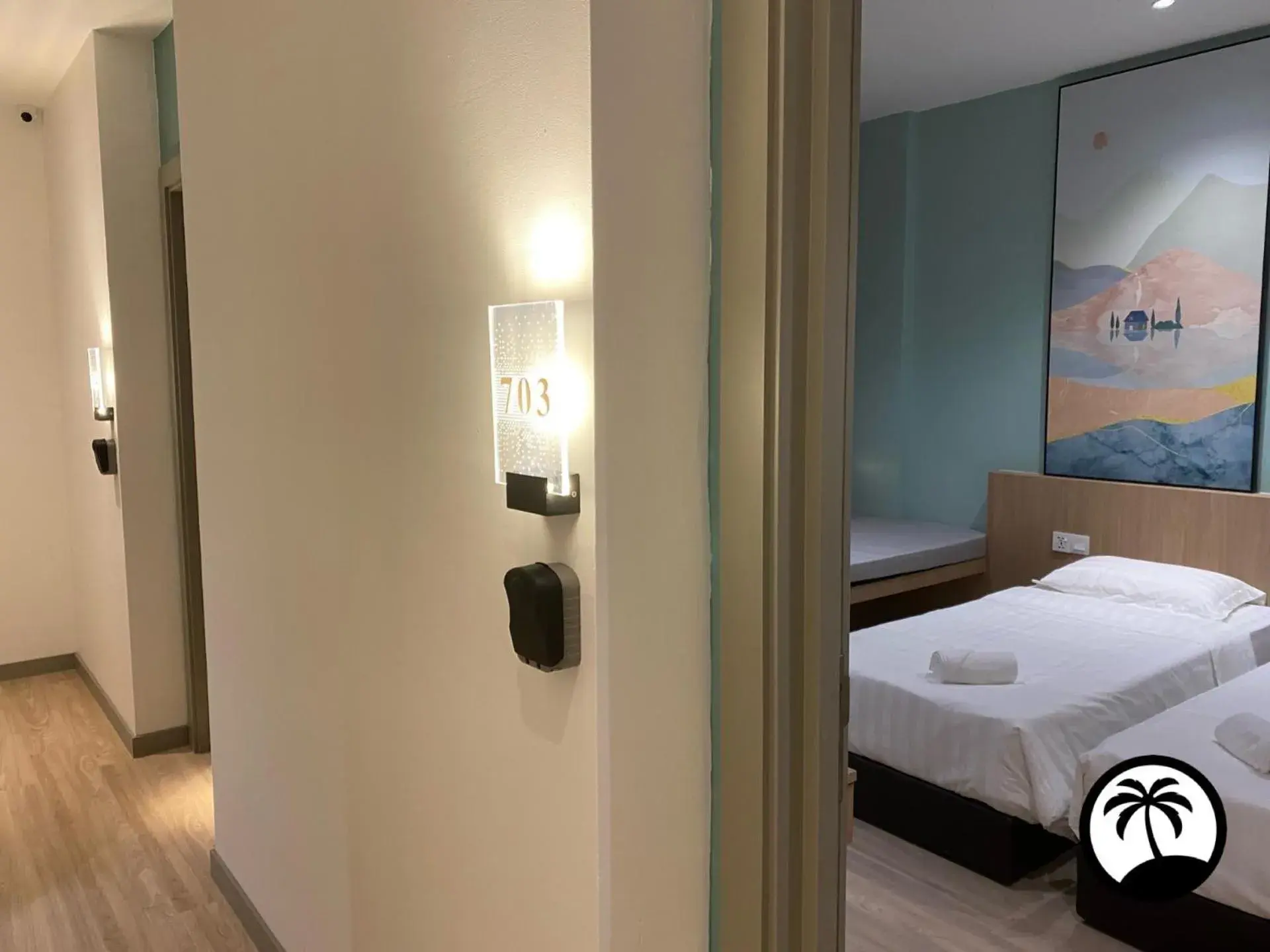 Logo/Certificate/Sign, Bed in Paradise Suite at Sutera Avenue Logo/Certificate/Sign, Bed in Paradise Suite at Sutera Avenue