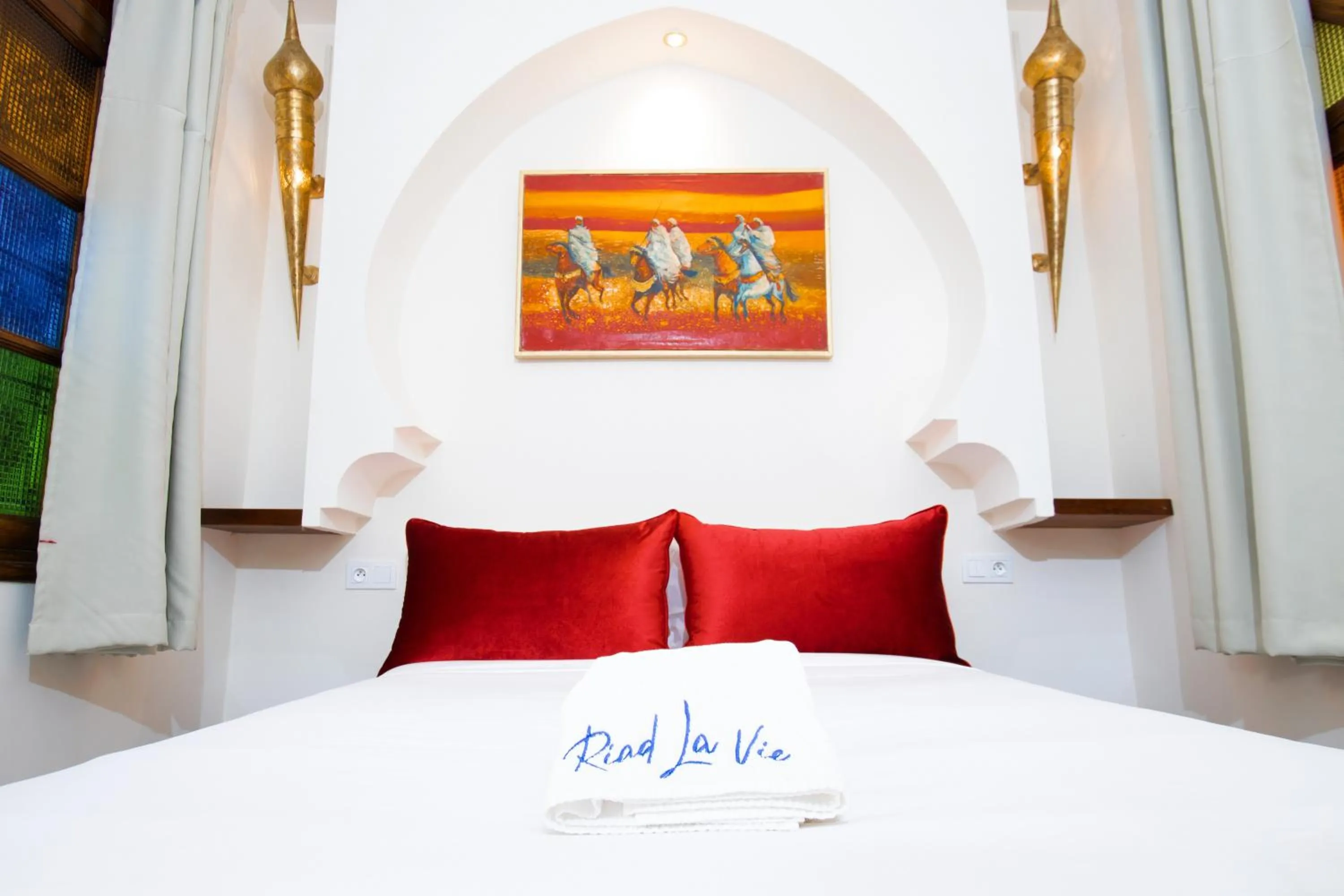 Bed in Riad La Vie