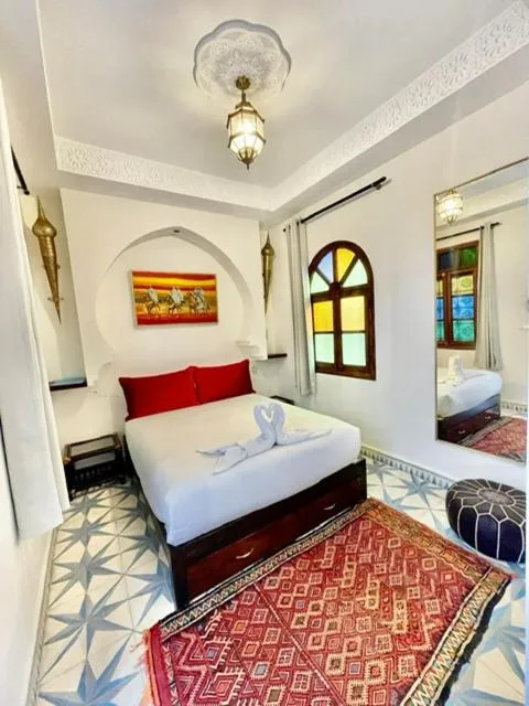 Bed in Riad La Vie