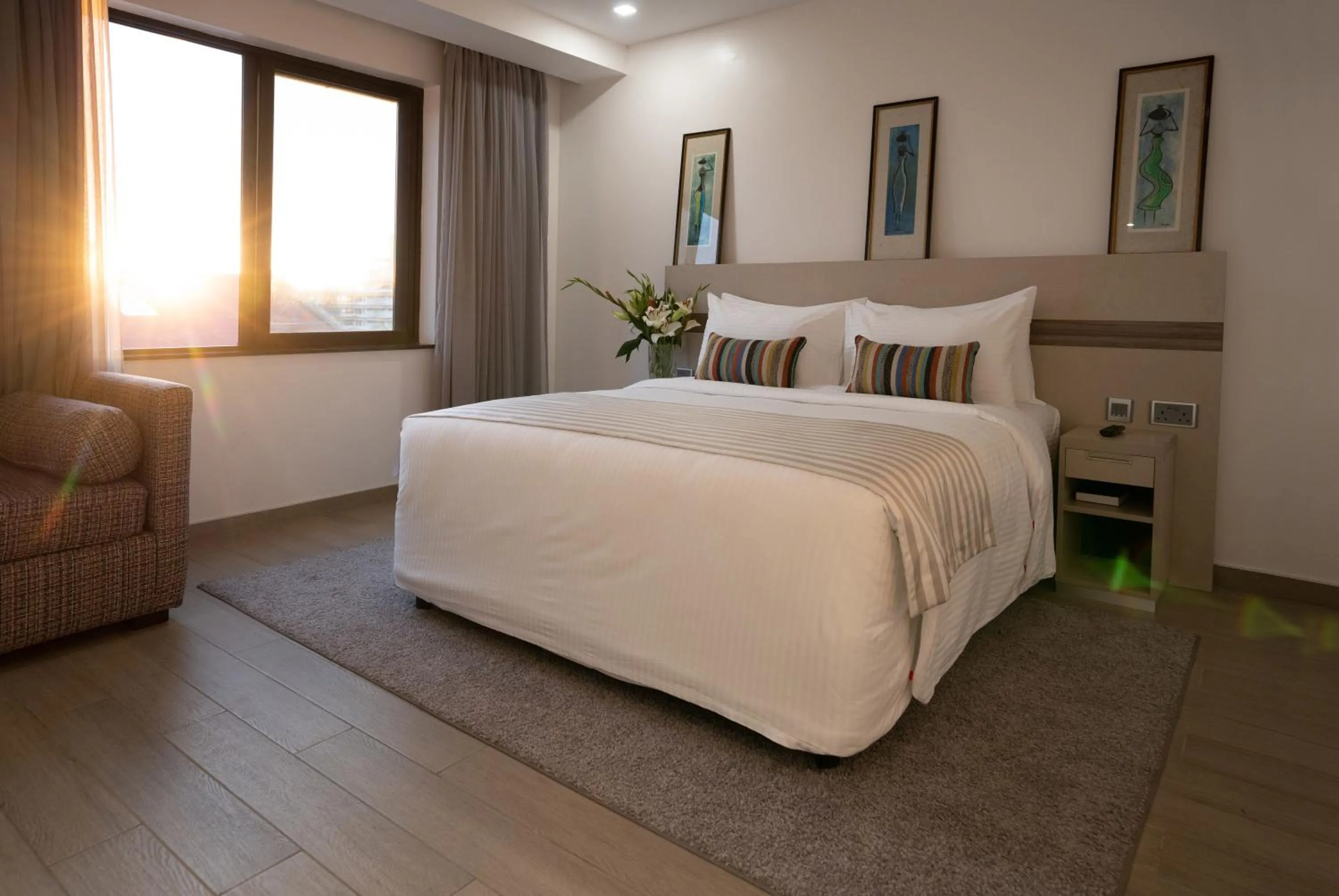 Bed in Sarova Imperial Hotel