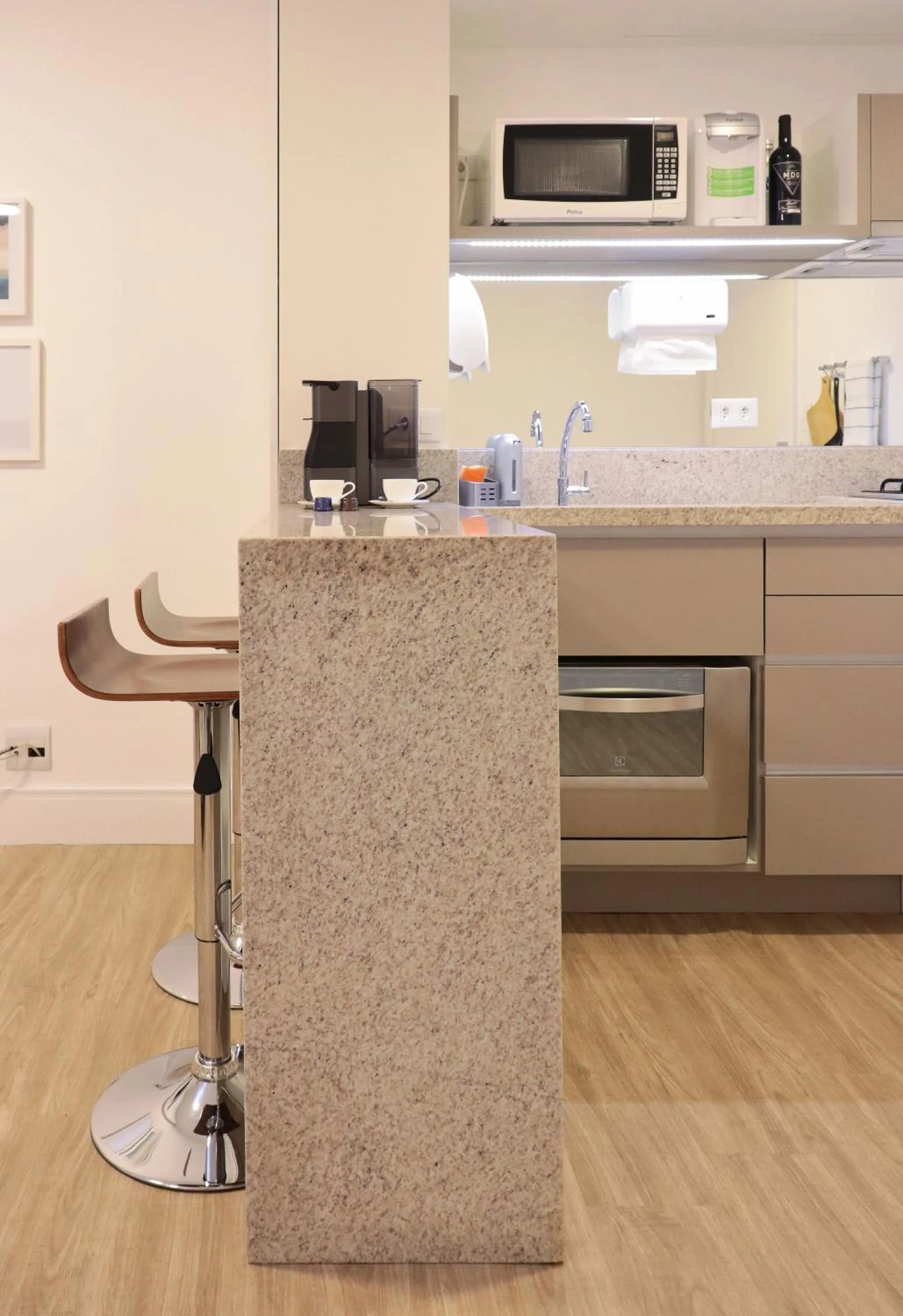 Kitchen or kitchenette in JP Crauford Hospedagem