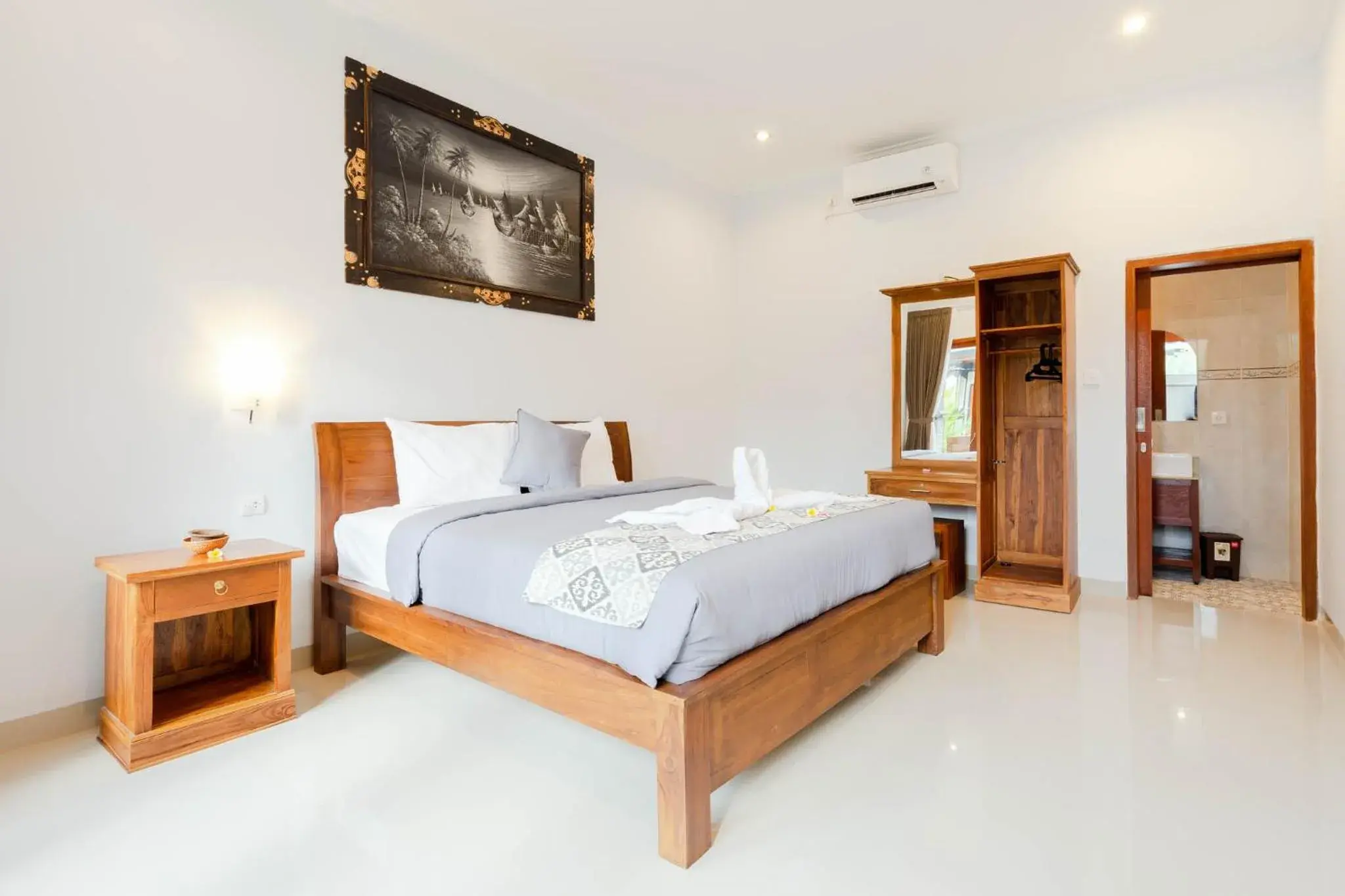 Bed in Prama Beach Canggu by The Loka Bed in Prama Beach Canggu by The Loka