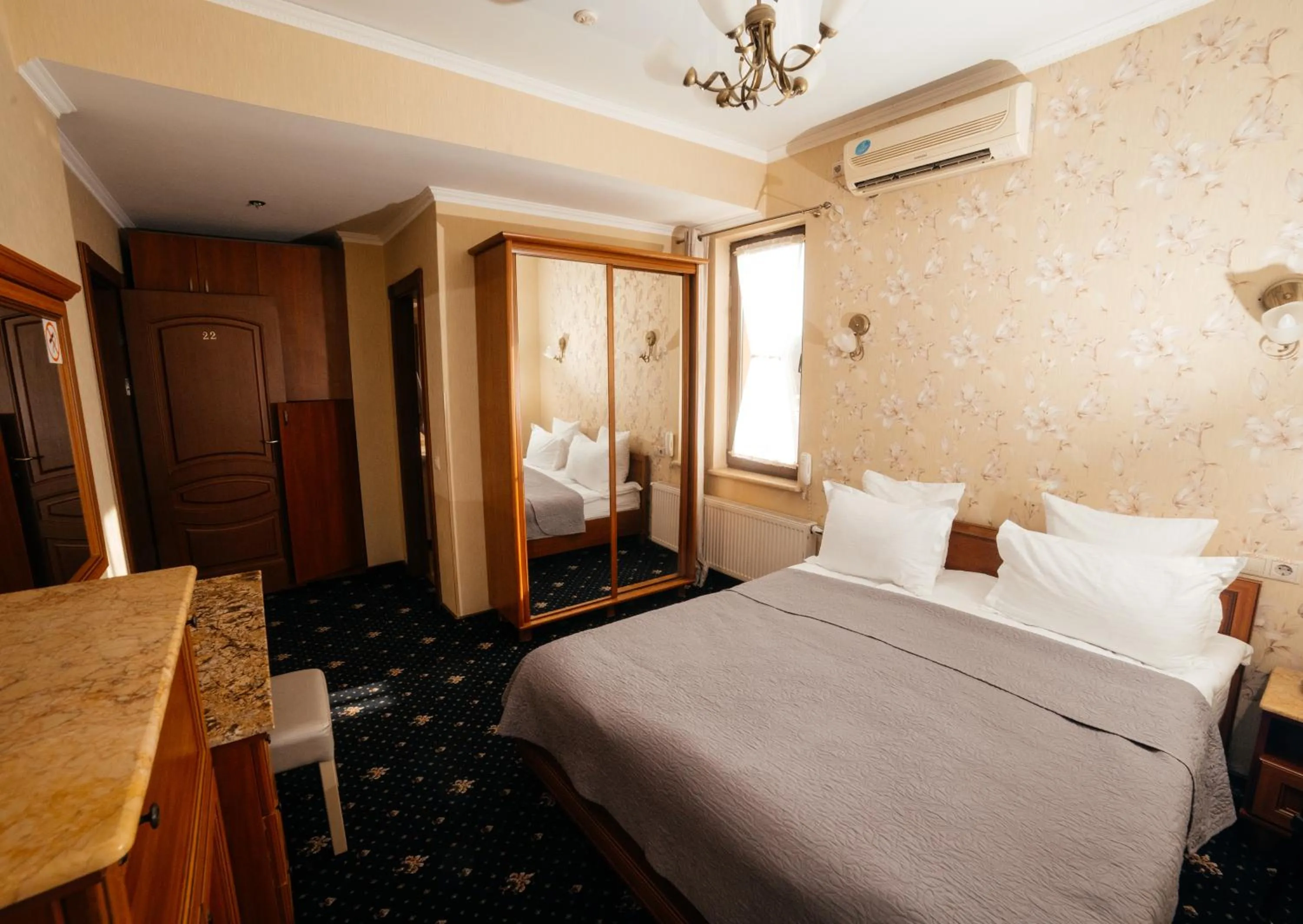 Bed in Hotel Afrodita