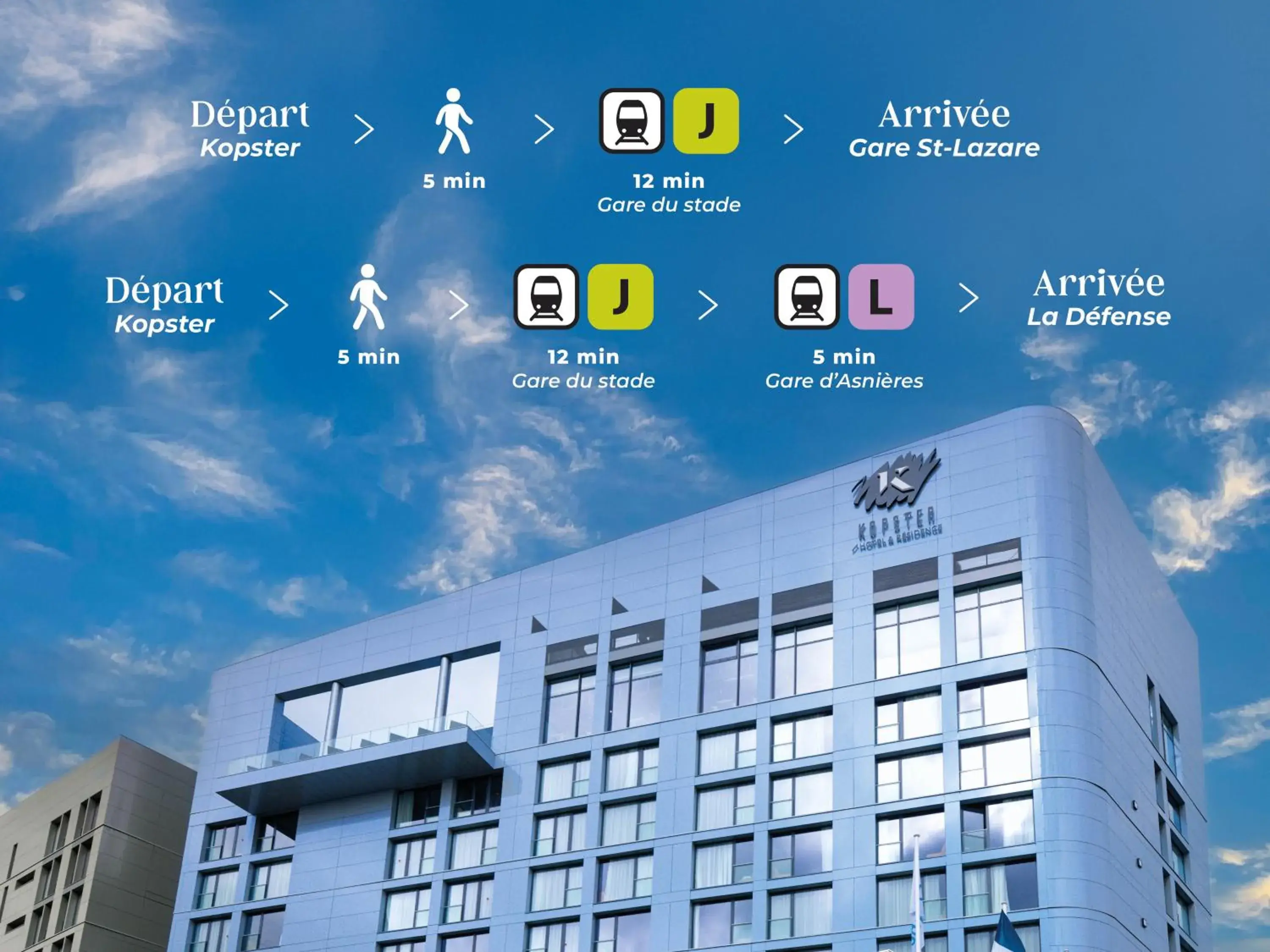 Property building in KOPSTER Hotel Residence Paris Ouest Colombes Property building in KOPSTER Hotel Residence Paris Ouest Colombes