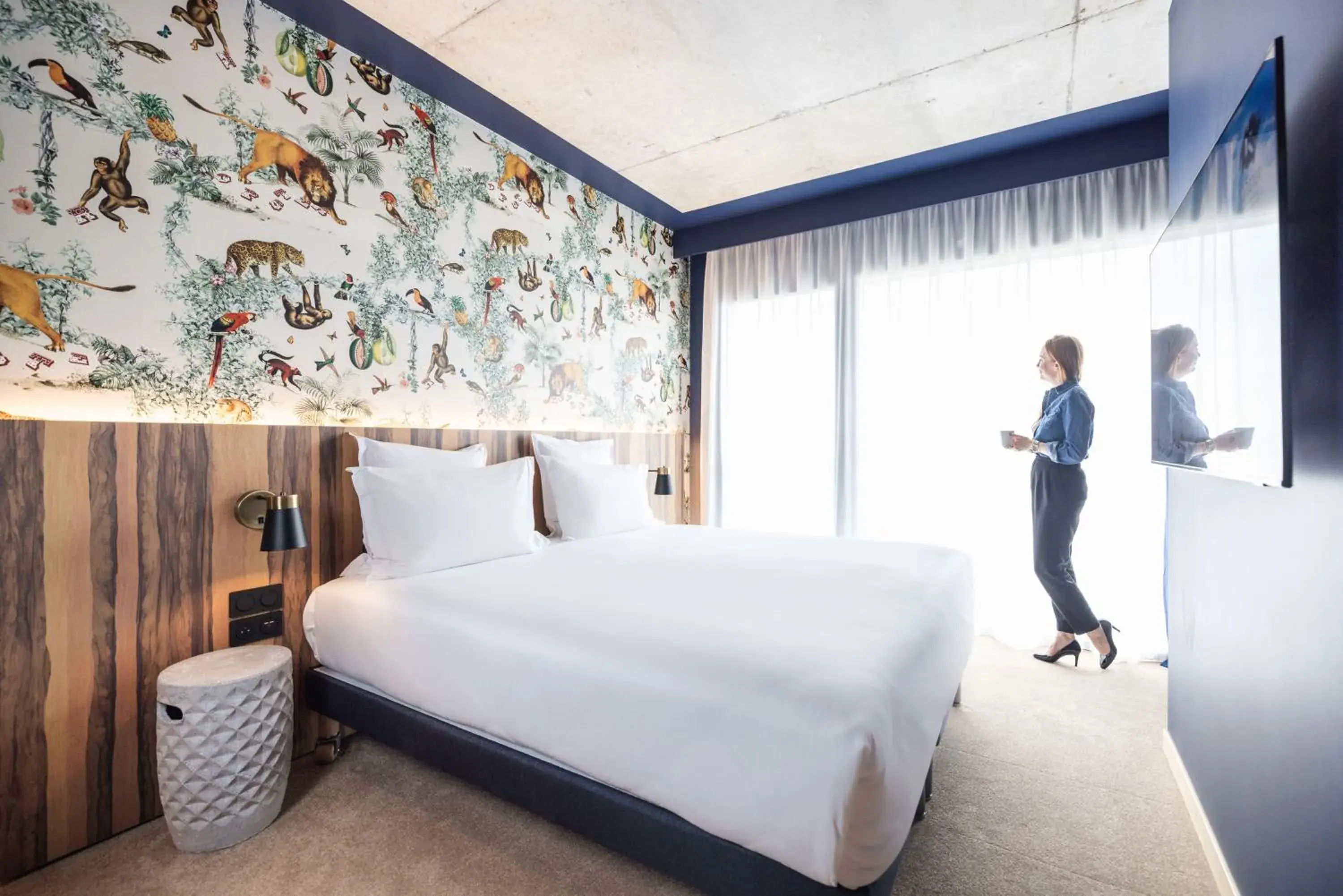 Bedroom, Bed in KOPSTER Hotel Residence Paris Ouest Colombes Bedroom, Bed in KOPSTER Hotel Residence Paris Ouest Colombes