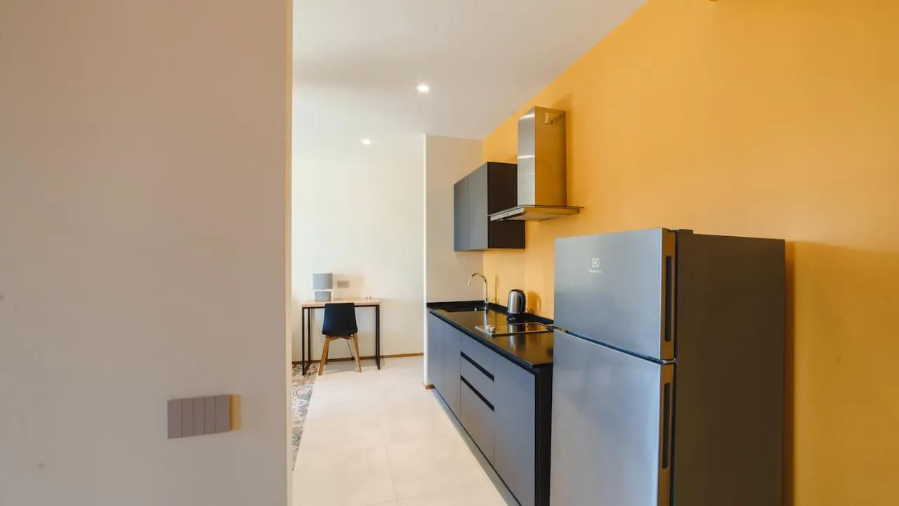Kitchen or kitchenette in Vietti Apartments