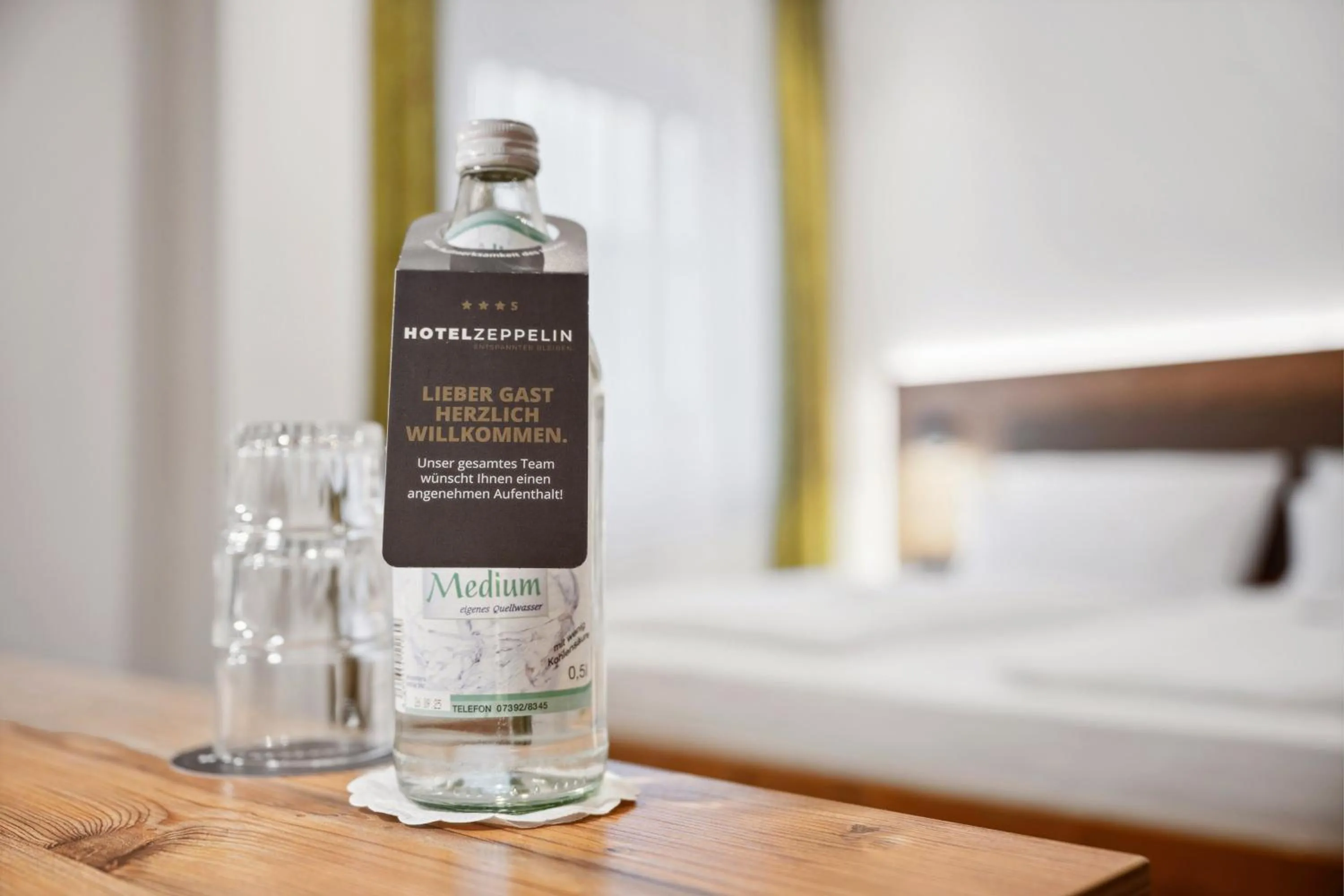 Drinks, Bed in Hotel Zeppelin