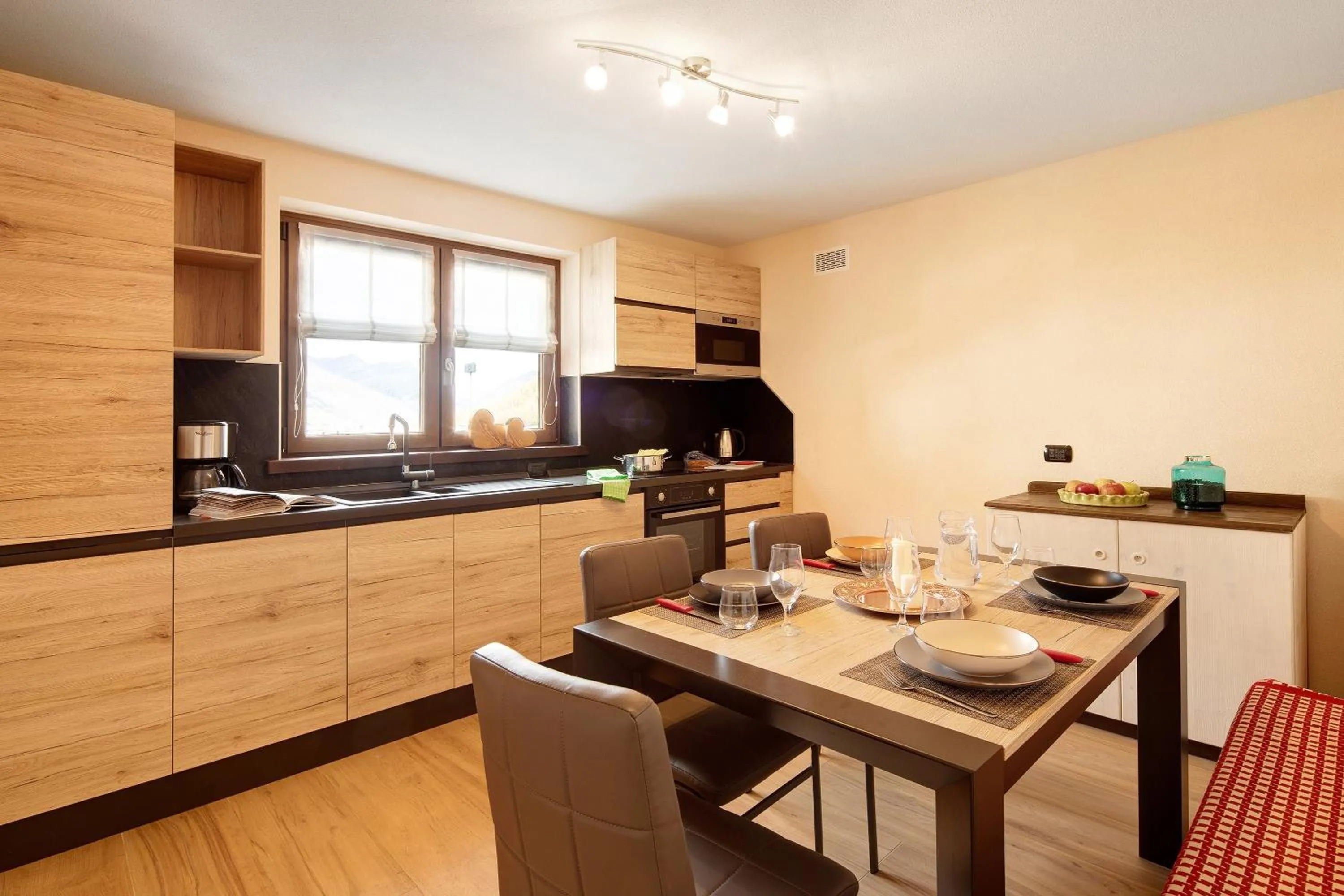 Kitchen or kitchenette in Appartamento Livigno