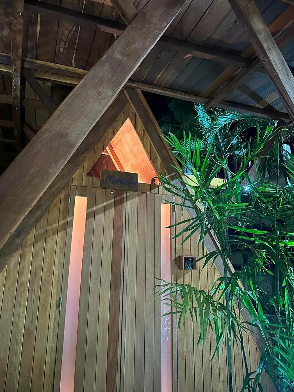 Facade/entrance in El Búho Lagoon Bacalar