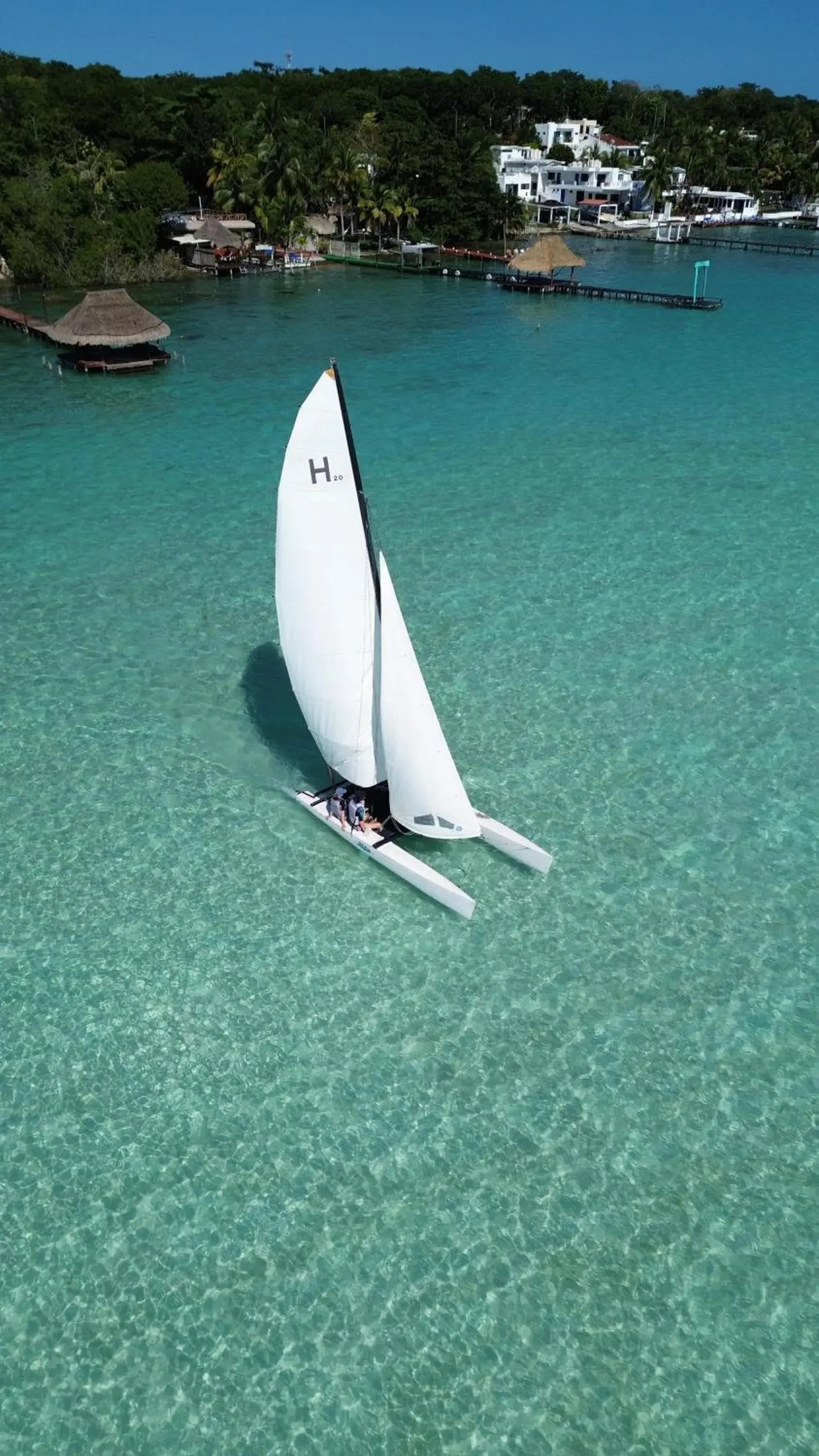 Bird's eye view in El Búho Lagoon Bacalar Bird's eye view in El Búho Lagoon Bacalar