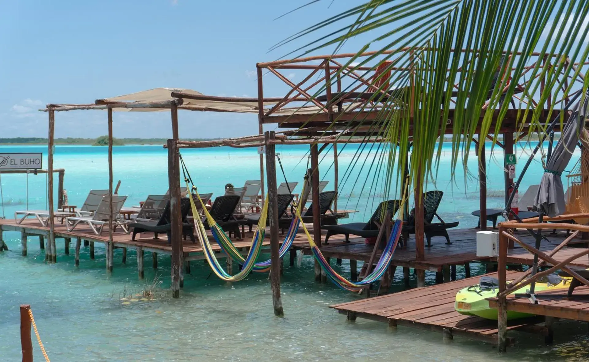 Lake view in El Búho Lagoon Bacalar Lake view in El Búho Lagoon Bacalar