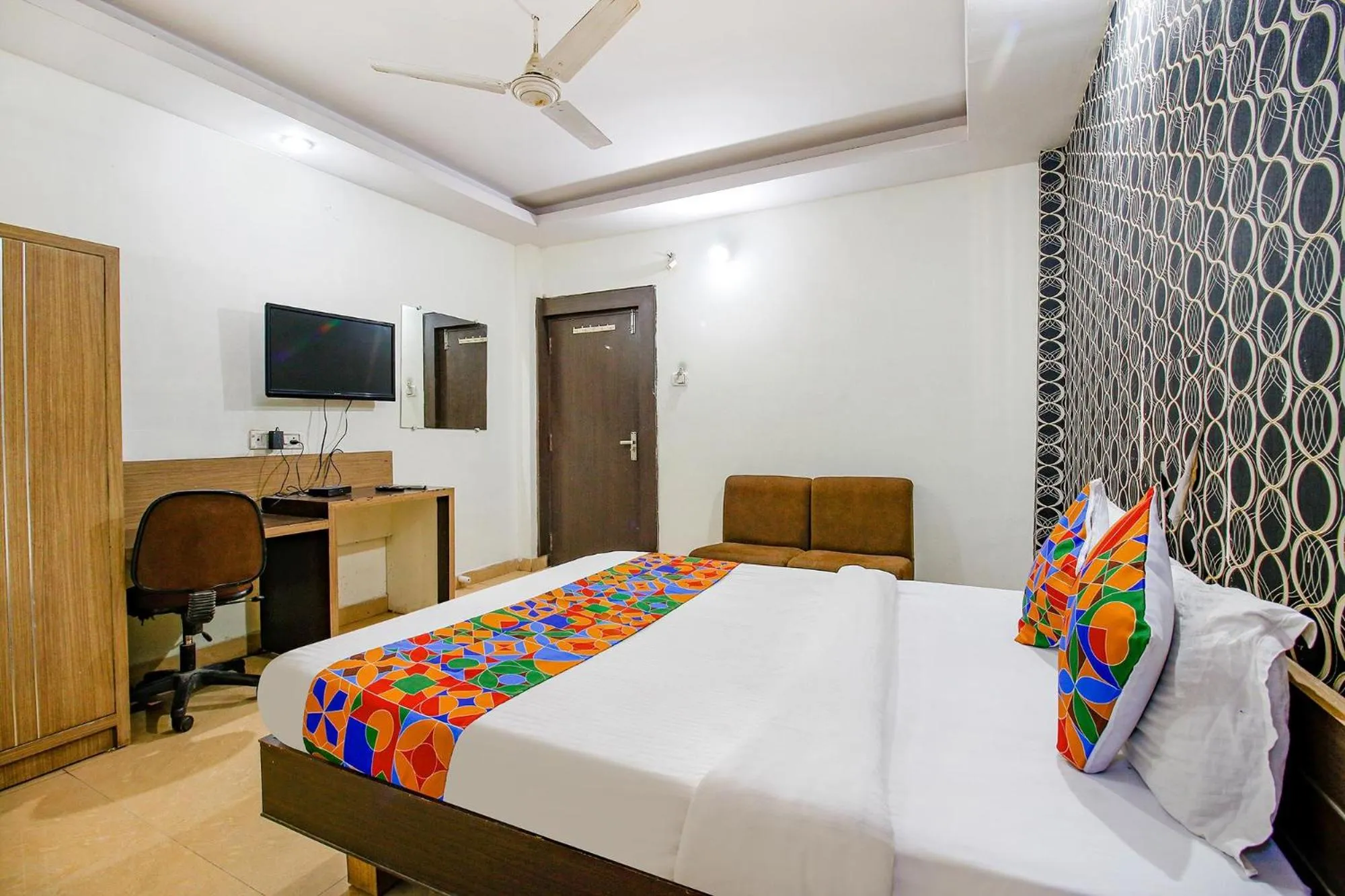 Bed in FabHotel Surbhi