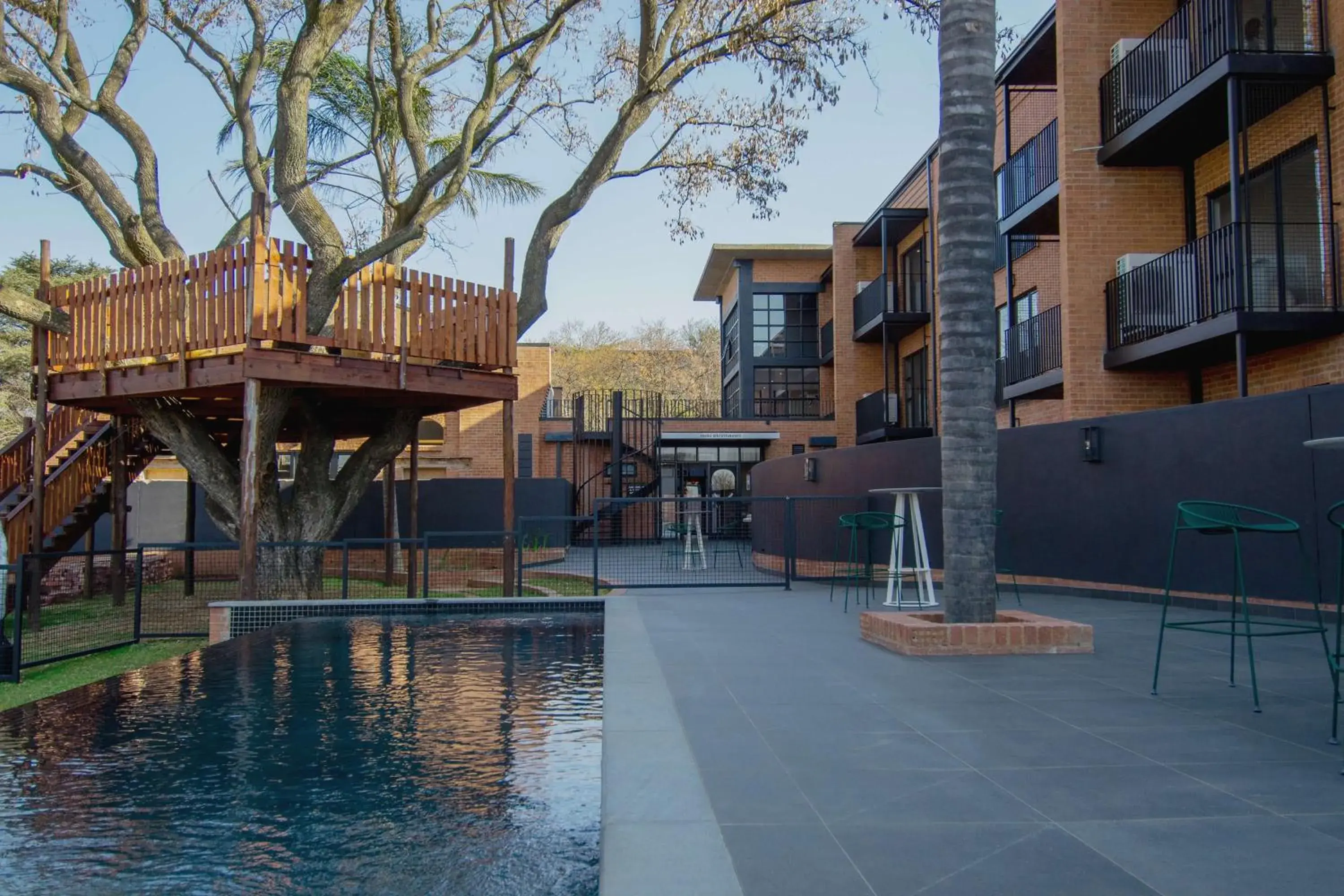 Pool view in Hyatt House Johannesburg, Sandton Pool view in Hyatt House Johannesburg, Sandton
