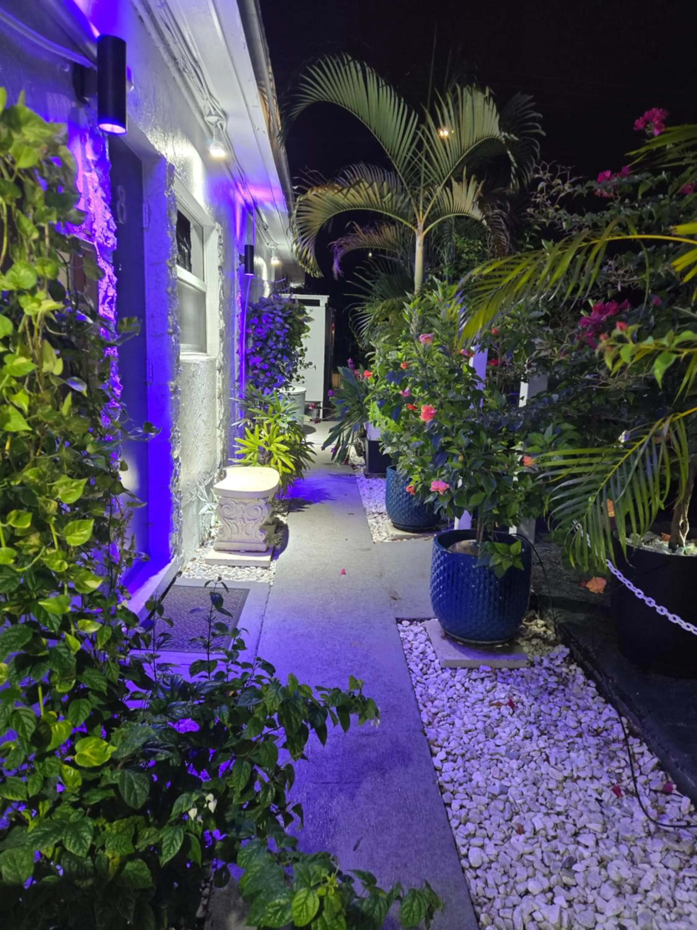 Garden view in Barefoot mailman motel