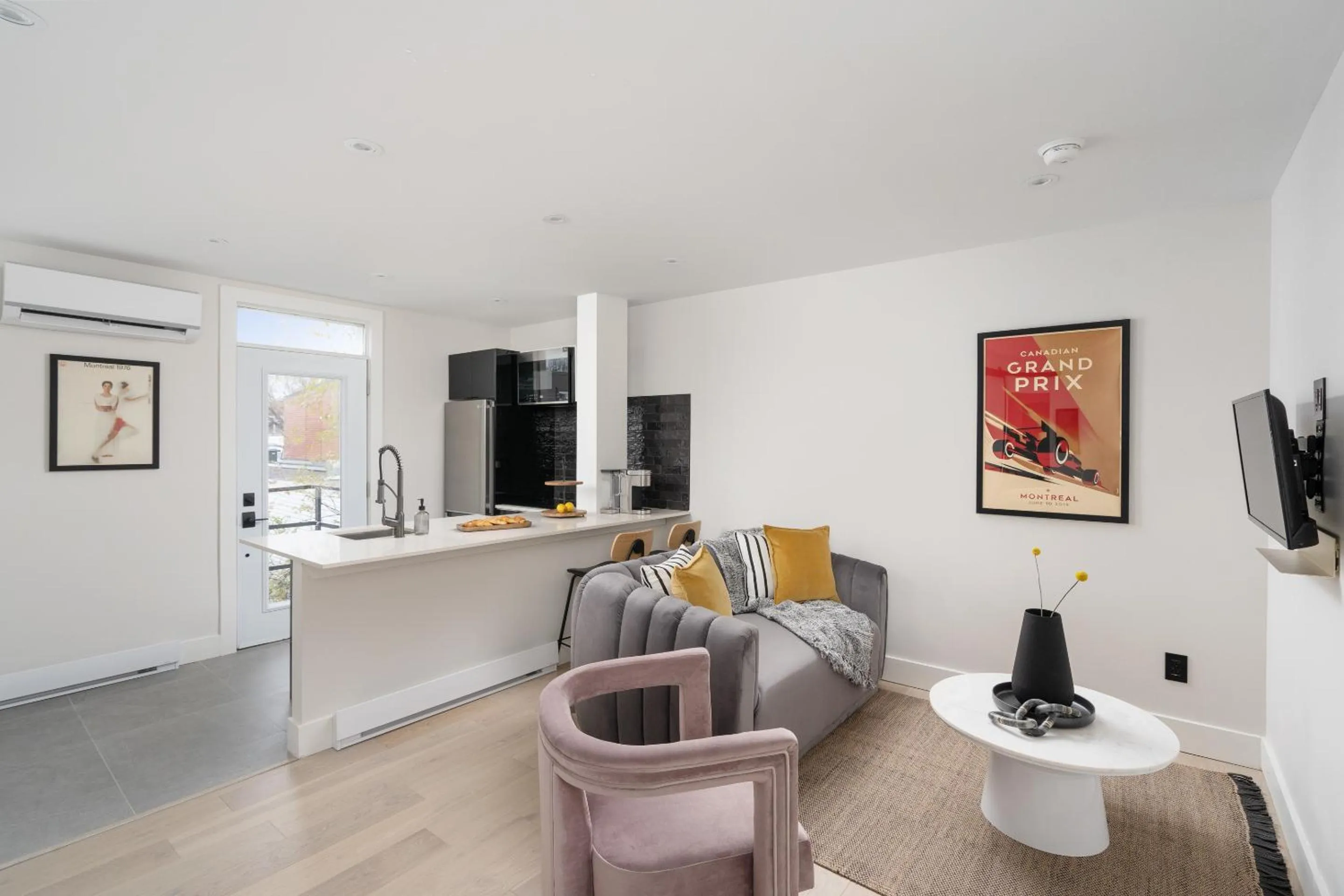 Living room in François-Denis Apartments