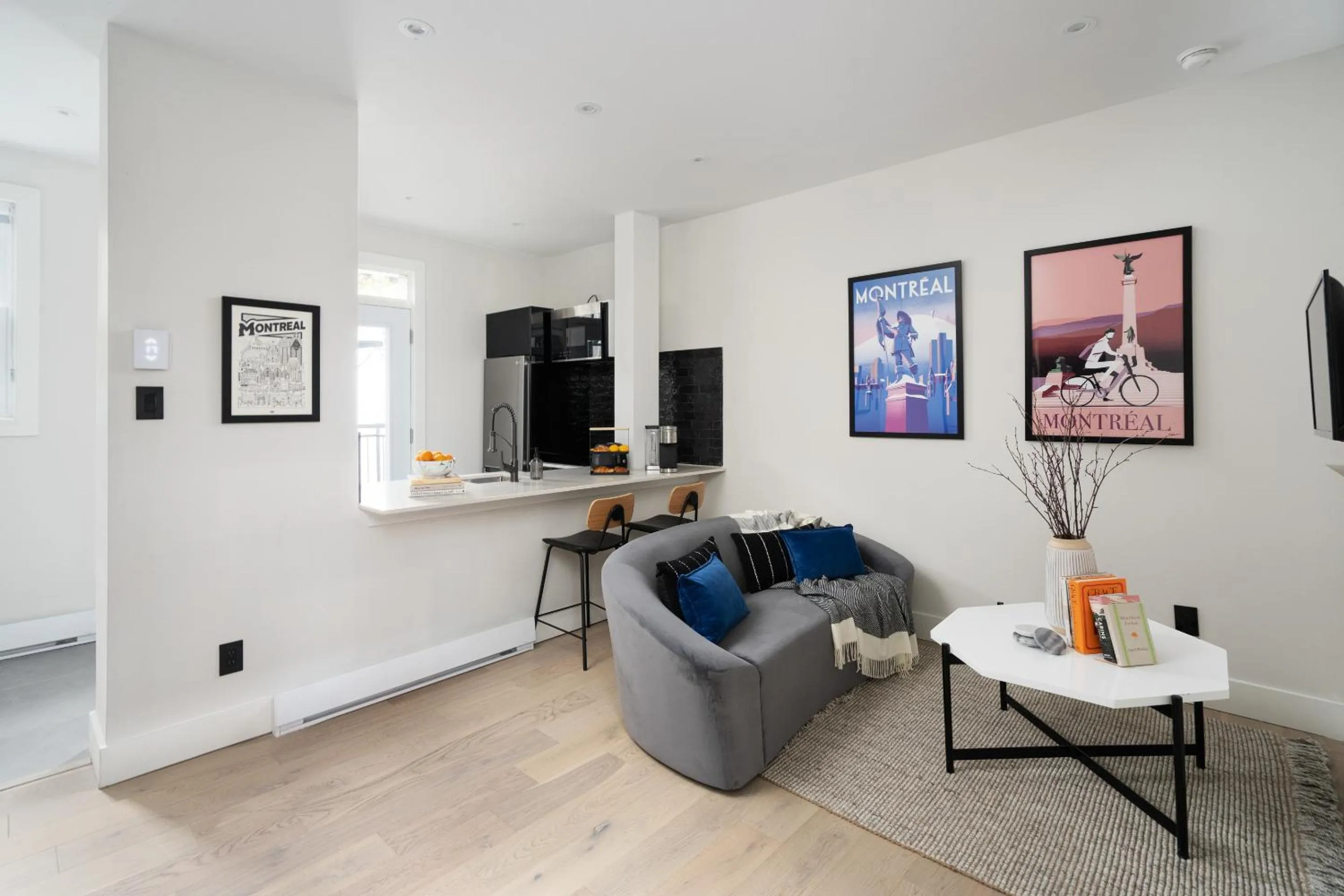 Living room in François-Denis Apartments