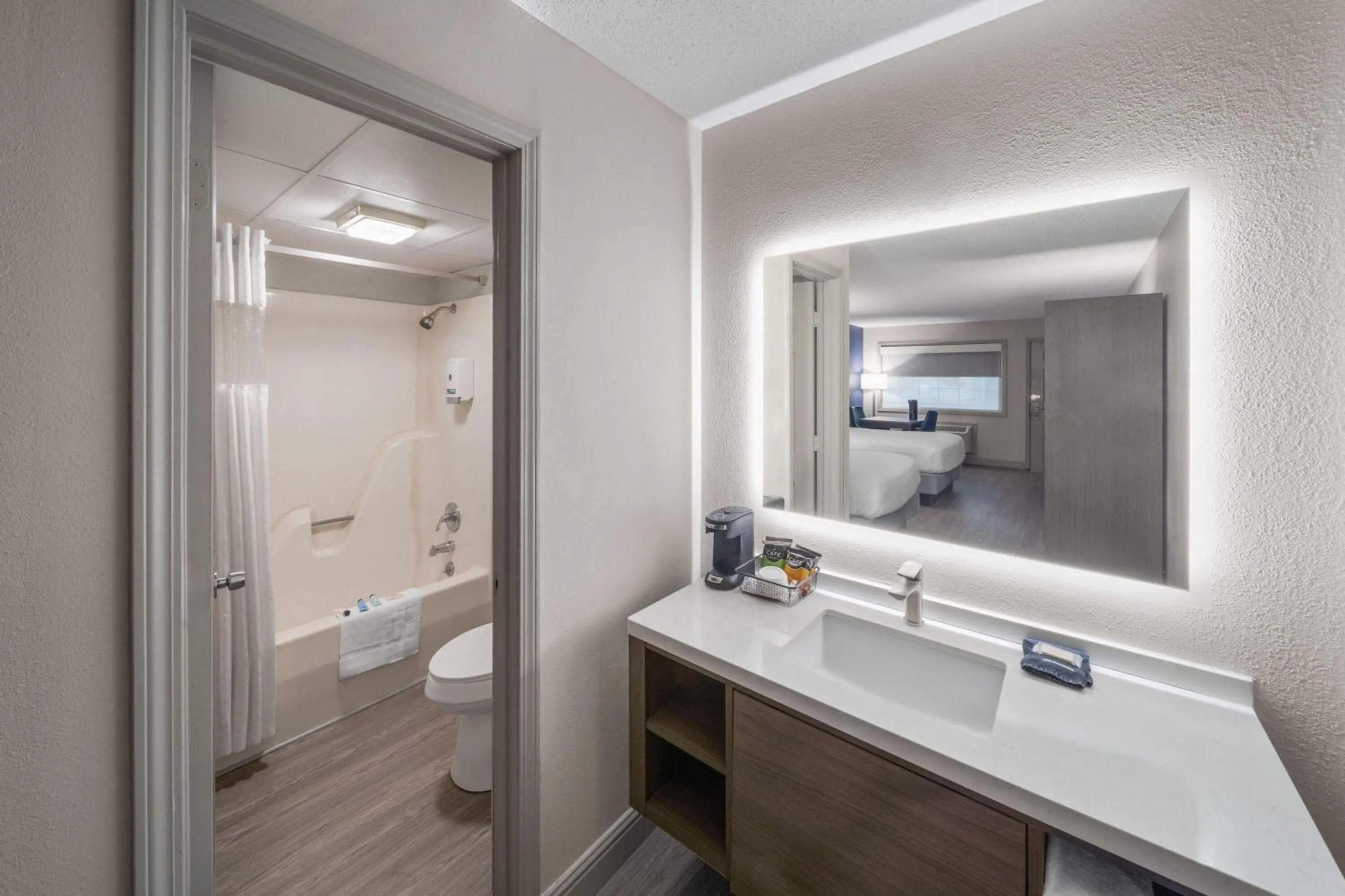 Bathroom in Angel Inn Near IMAX, a Travelodge by Wyndham