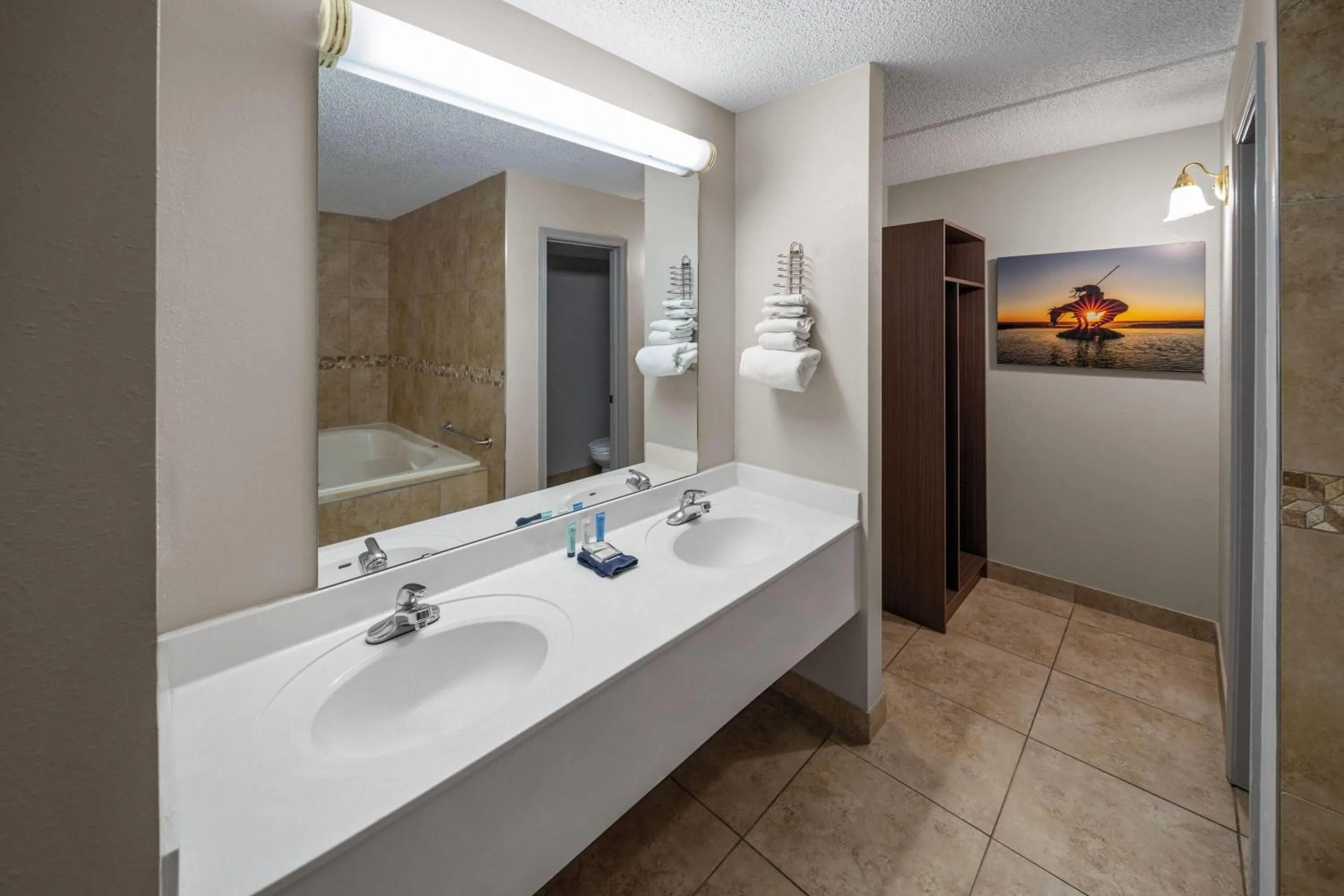 Bathroom in Angel Inn Near IMAX, a Travelodge by Wyndham