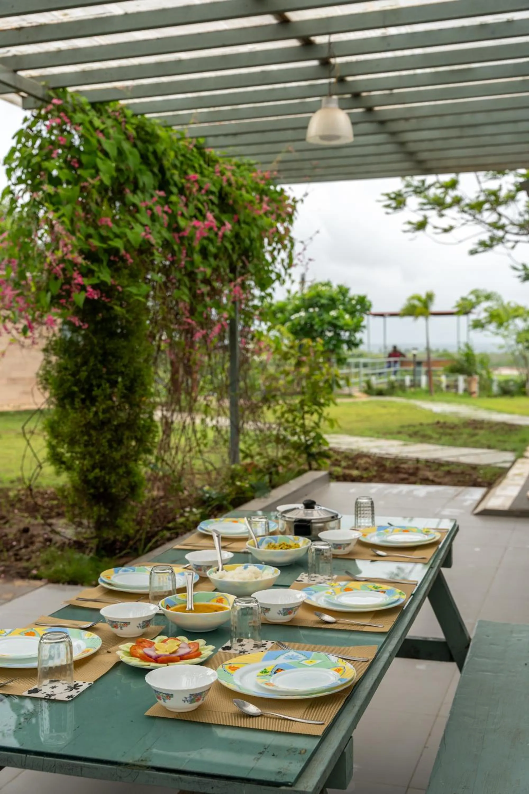 Patio in SaffronStays Le Soil, Igatpuri - pet-friendly villa with viewing deck for panoramic views