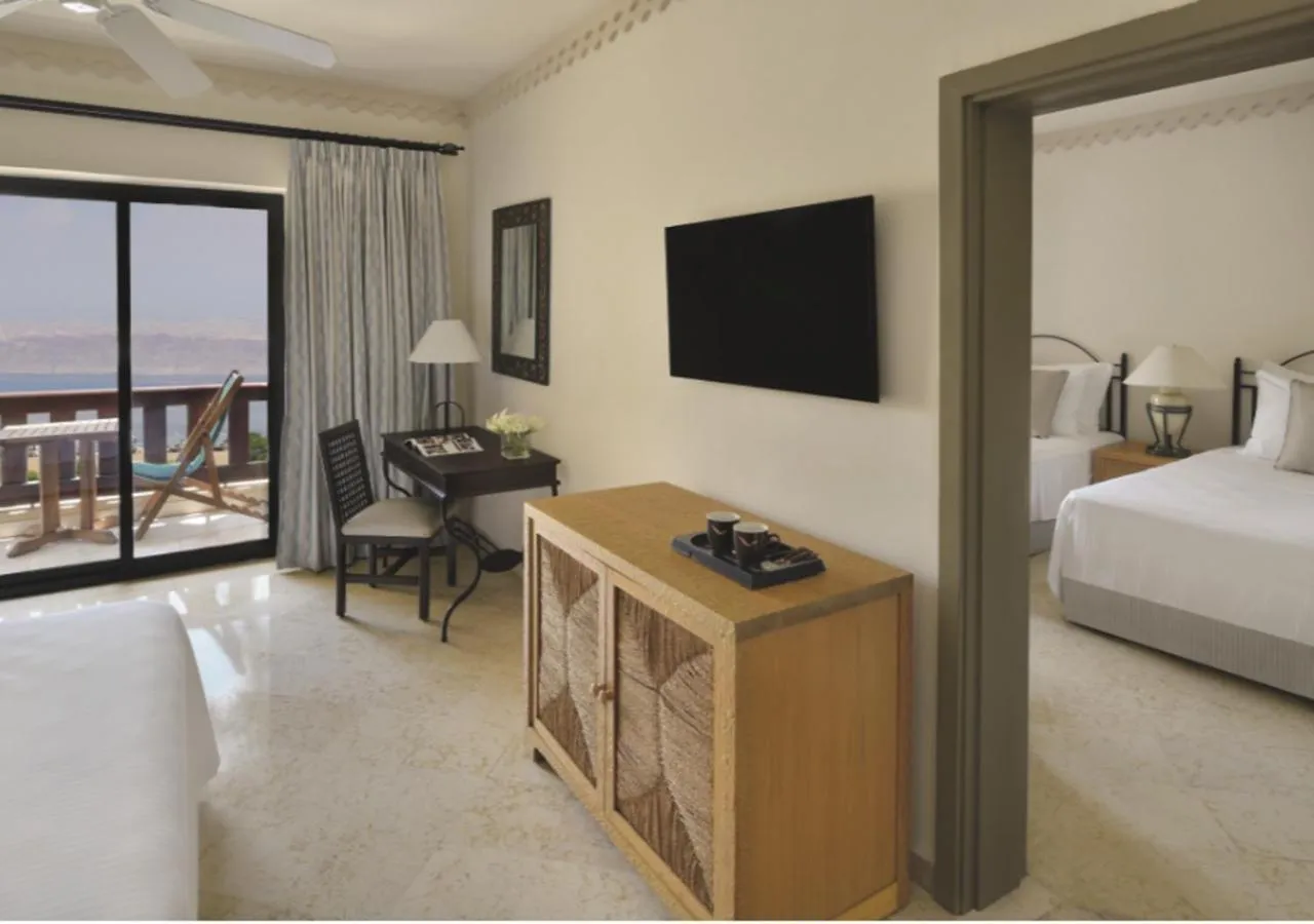 Balcony/Terrace, Bed in Mövenpick Resort & Spa Dead Sea