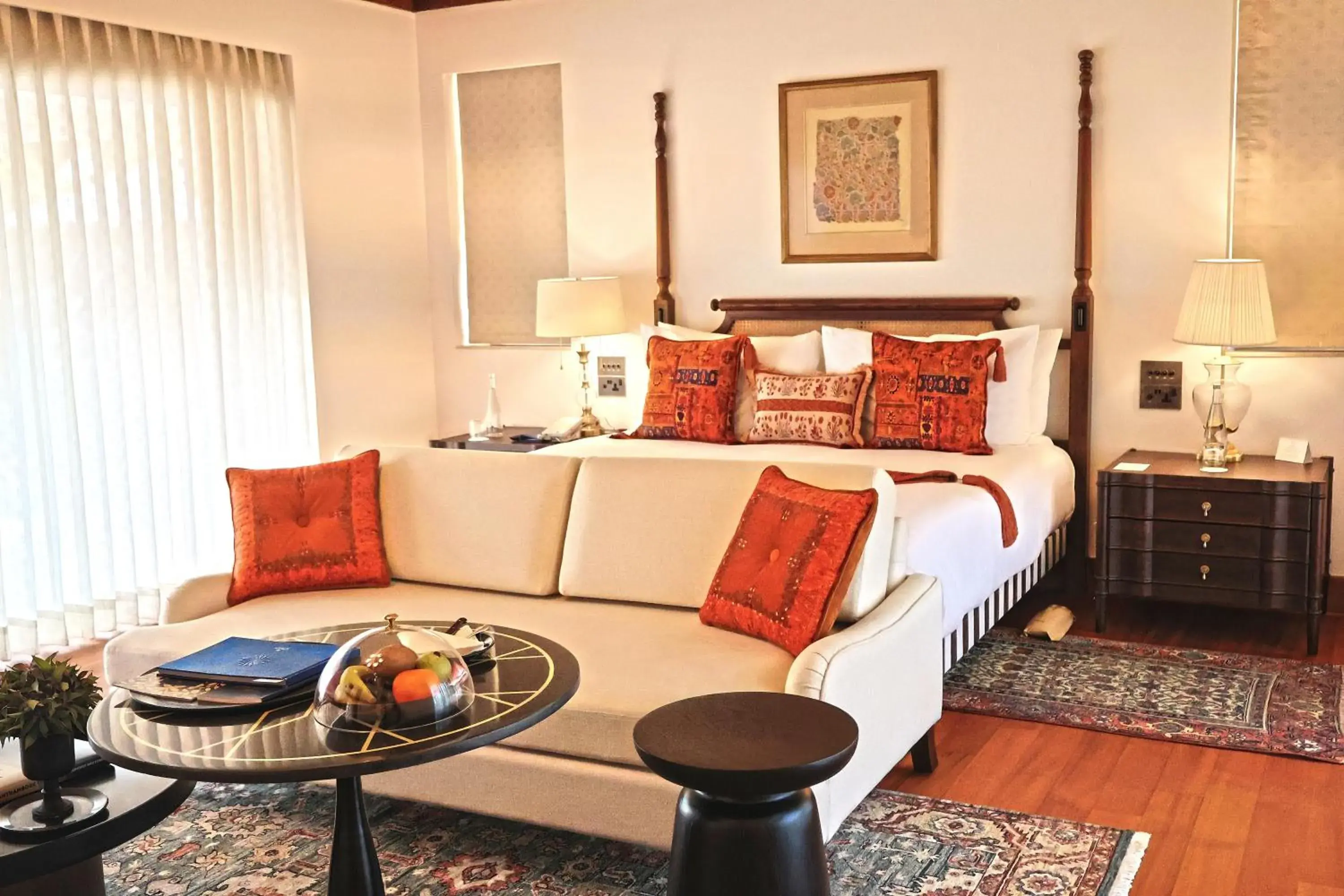 Bed in The Oberoi Vanyavilas Wildlife Resort, Ranthambhore Bed in The Oberoi Vanyavilas Wildlife Resort, Ranthambhore