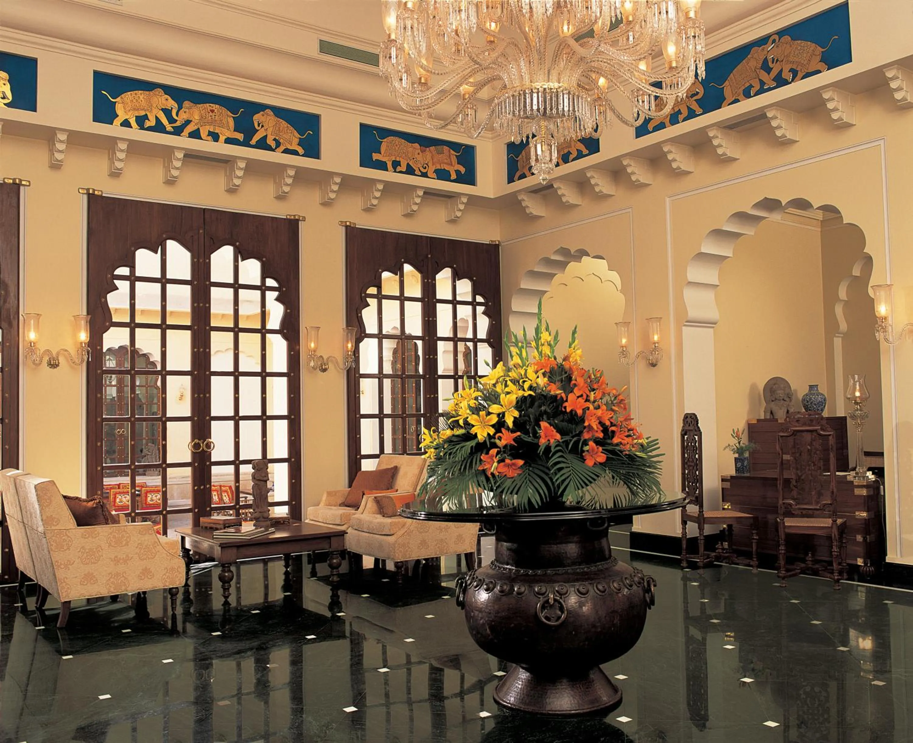 Lobby or reception in The Oberoi Vanyavilas Wildlife Resort, Ranthambhore