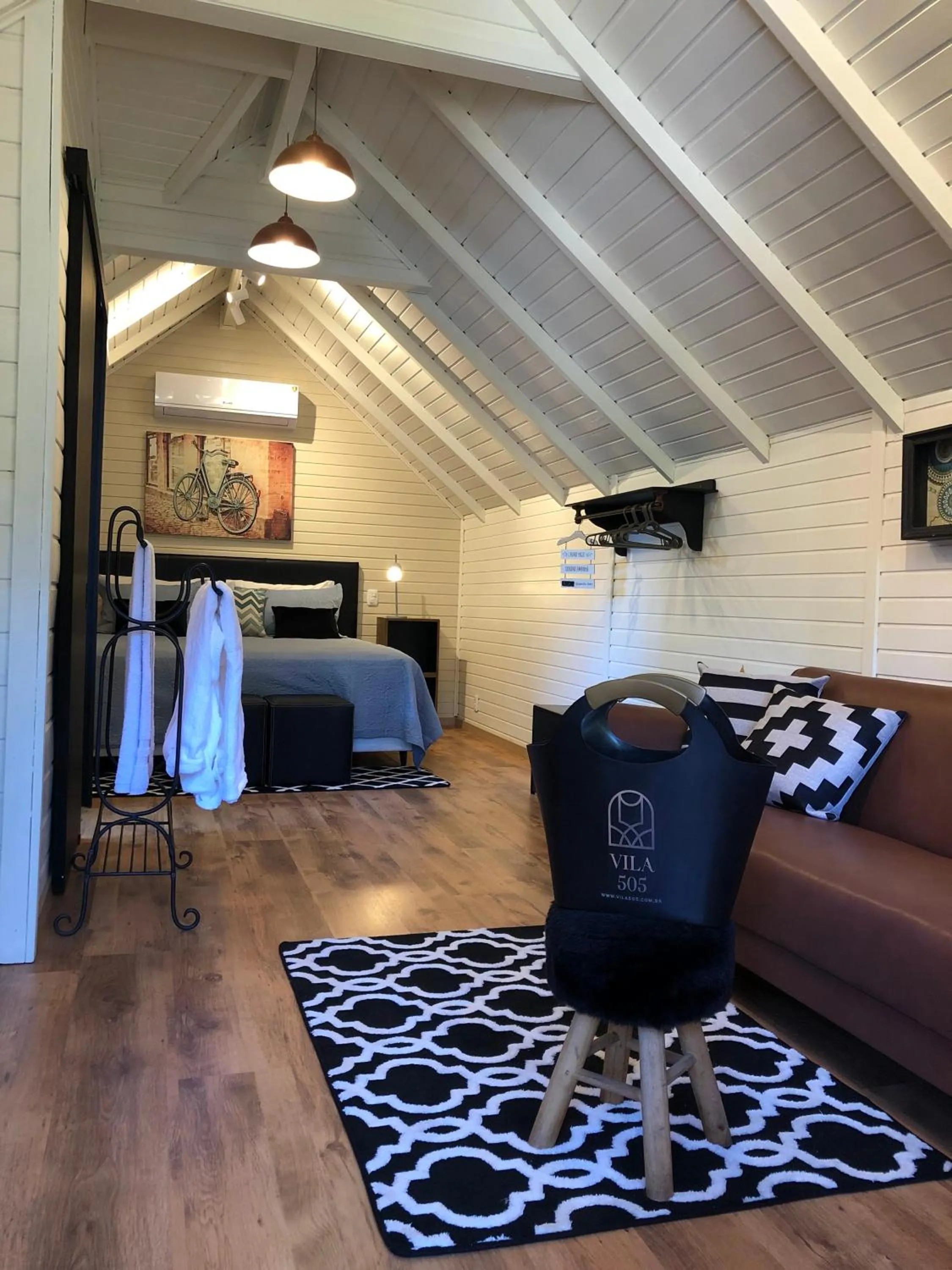 Seating area in Pousada Vila 505