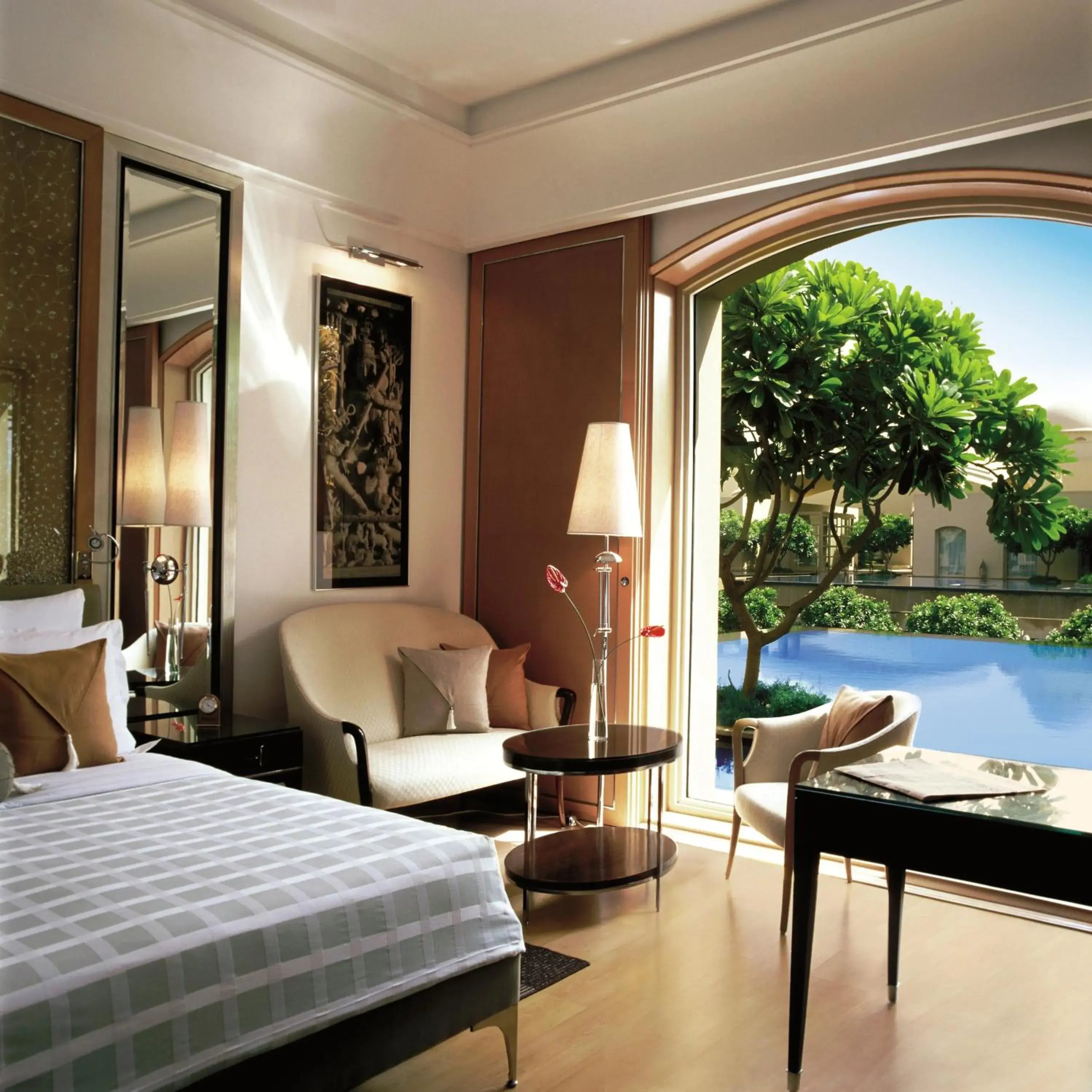 View (from property/room), Bed in Trident Gurgaon View (from property/room), Bed in Trident Gurgaon