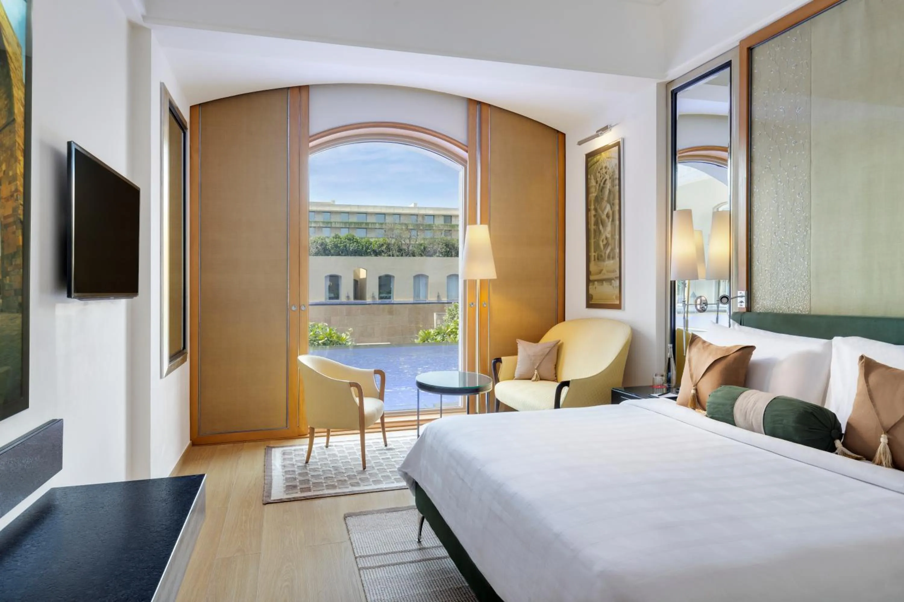 View (from property/room), Bed in Trident Gurgaon