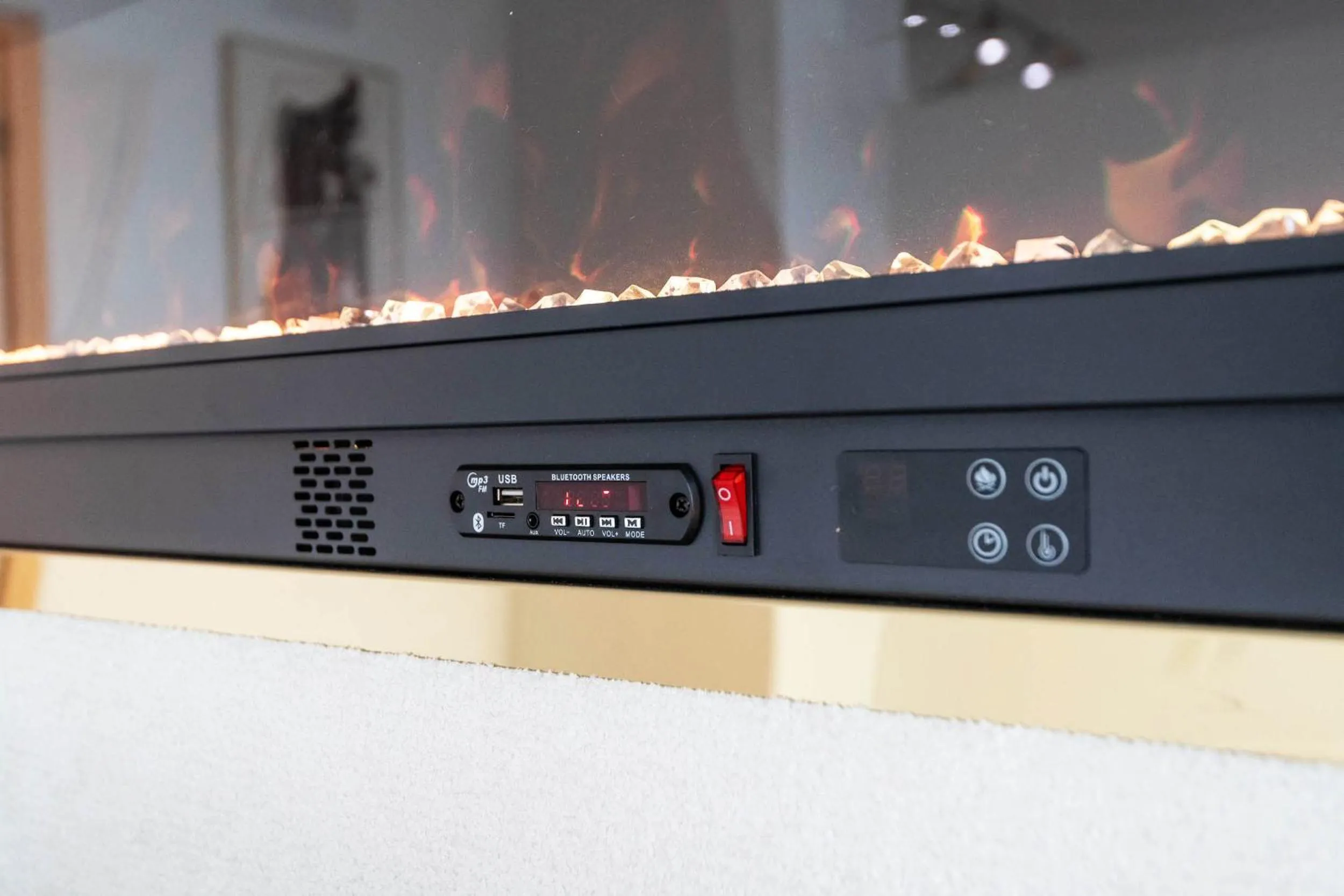 fireplace in Sky-Rise Apartments