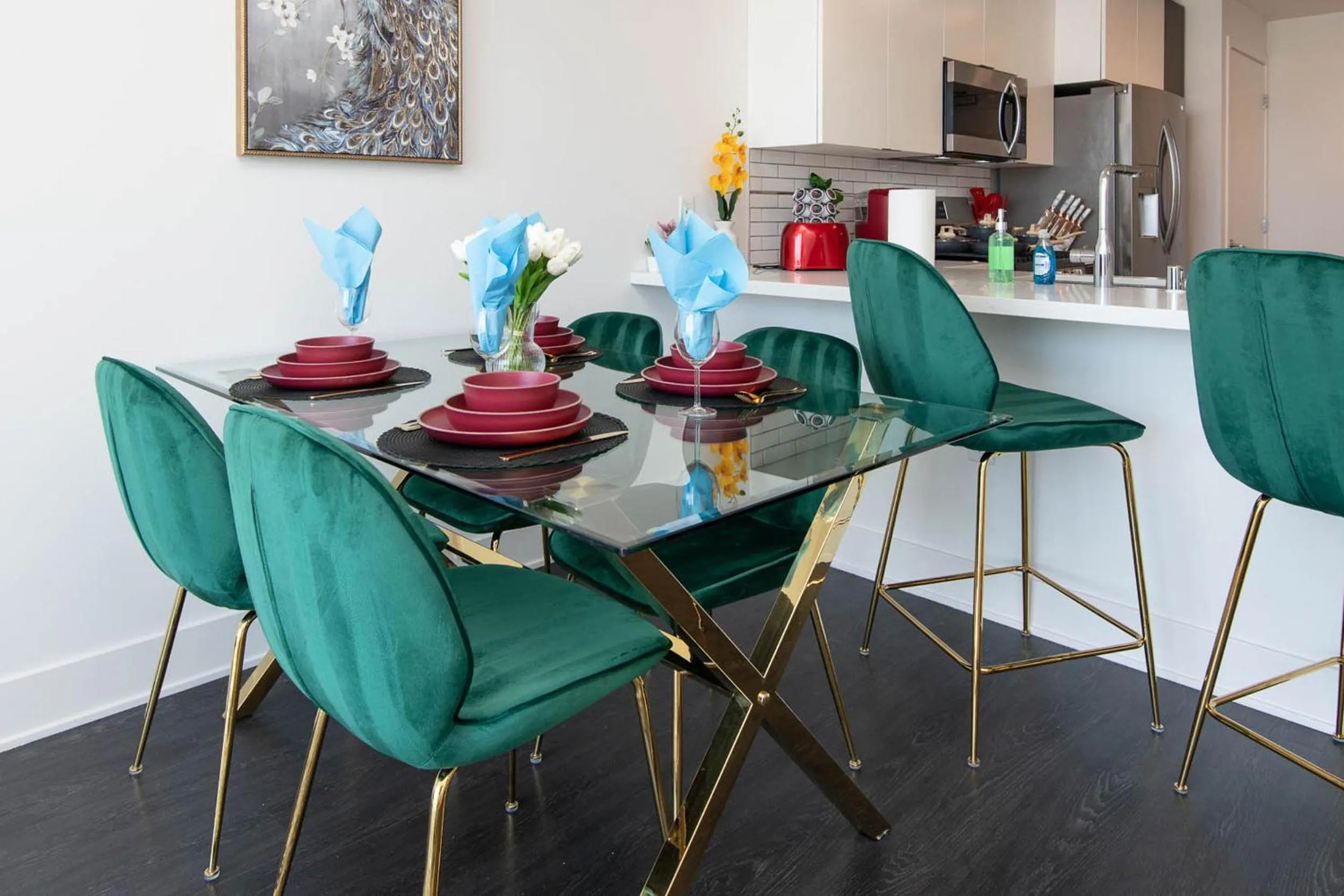 Dining area in Sky-Rise Apartments