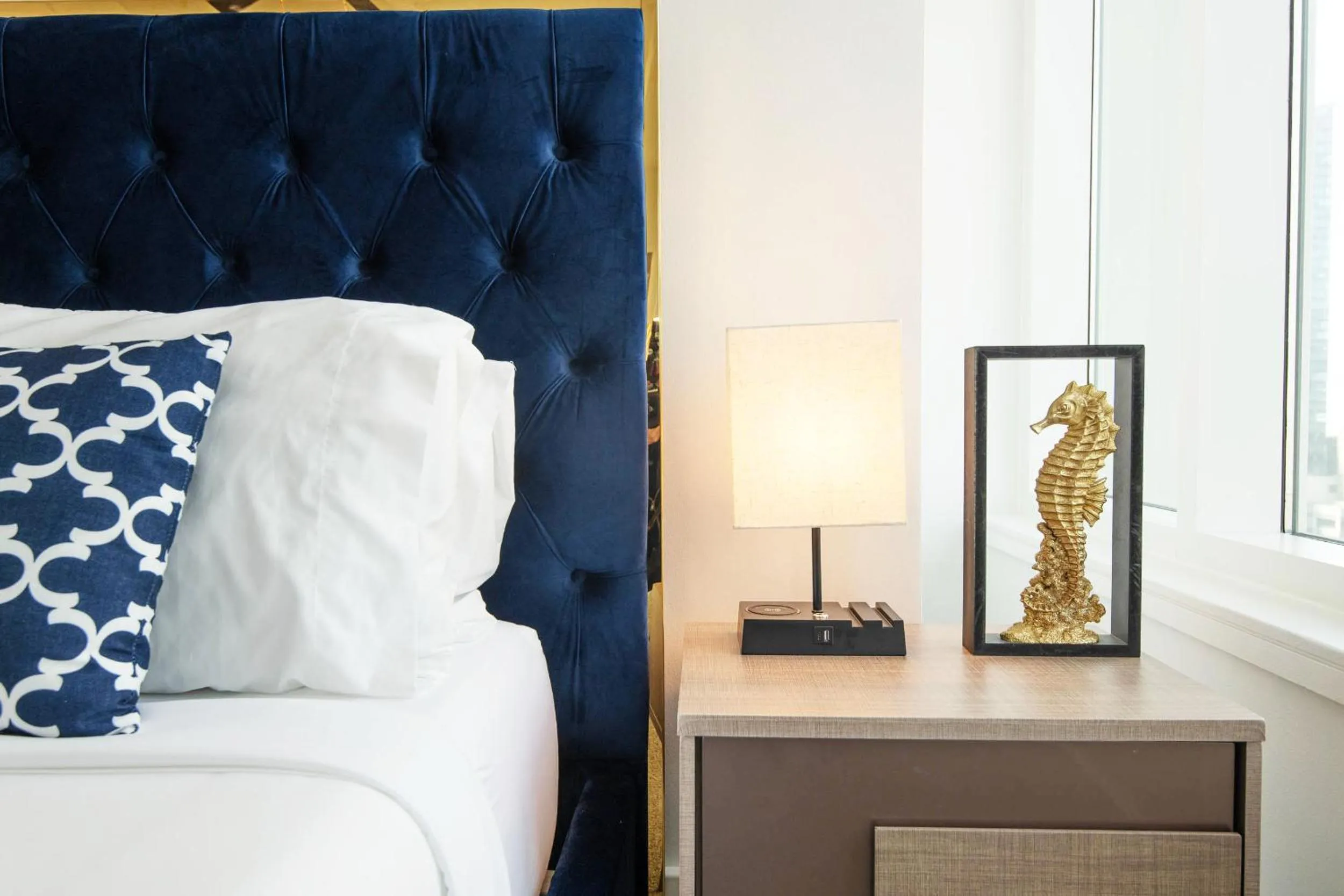 Bed in Sky-Rise Apartments