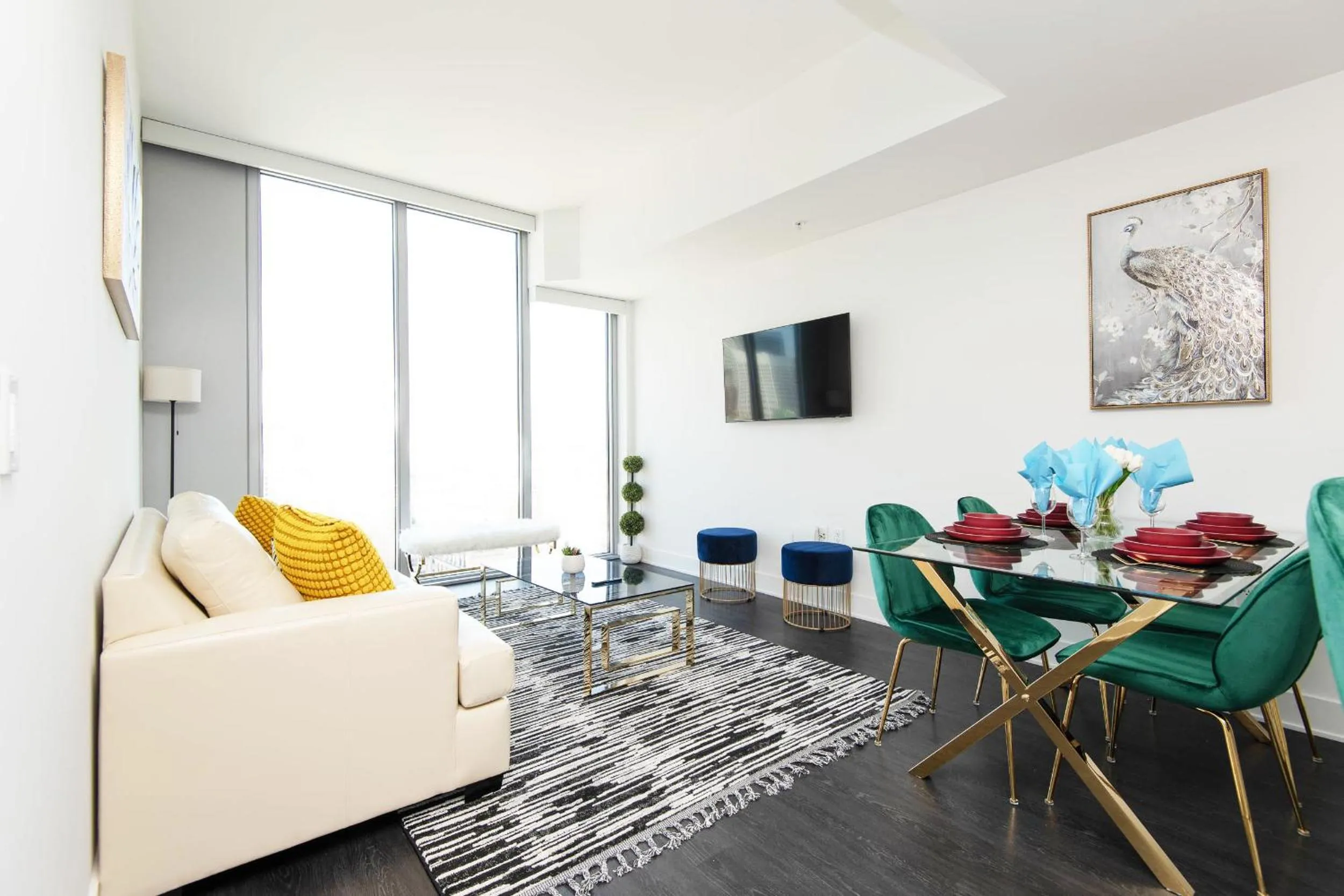 Living room in Sky-Rise Apartments