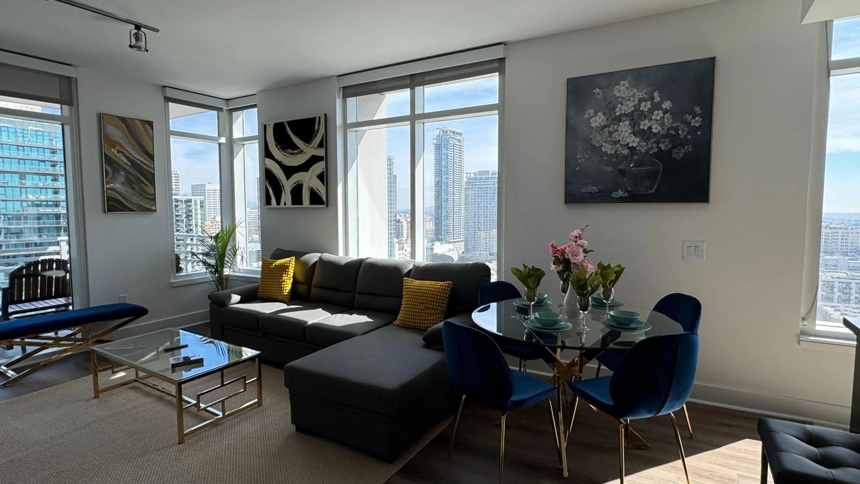 Living room in Sky-Rise Apartments