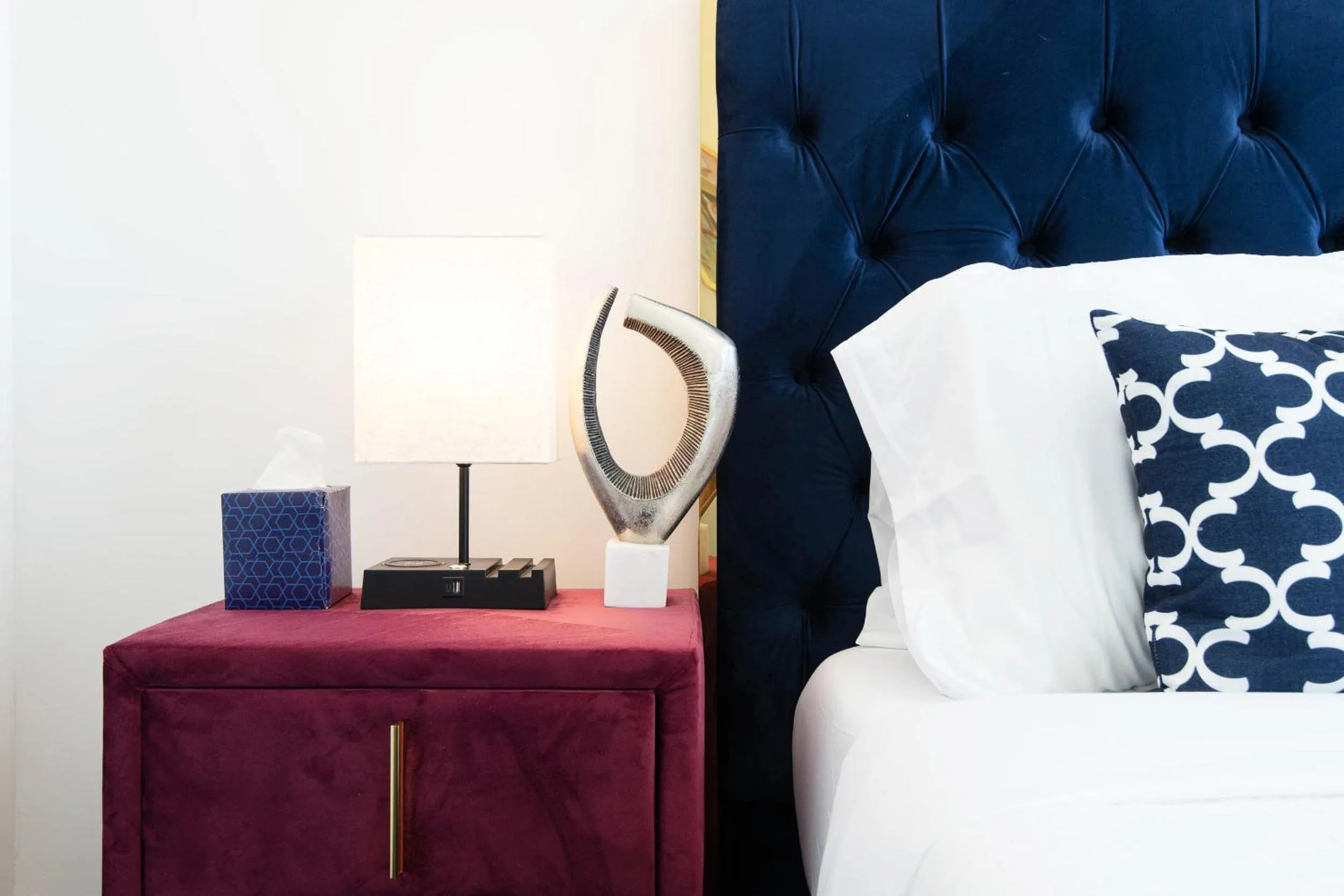 Bedroom, Bed in Sky-Rise Apartments