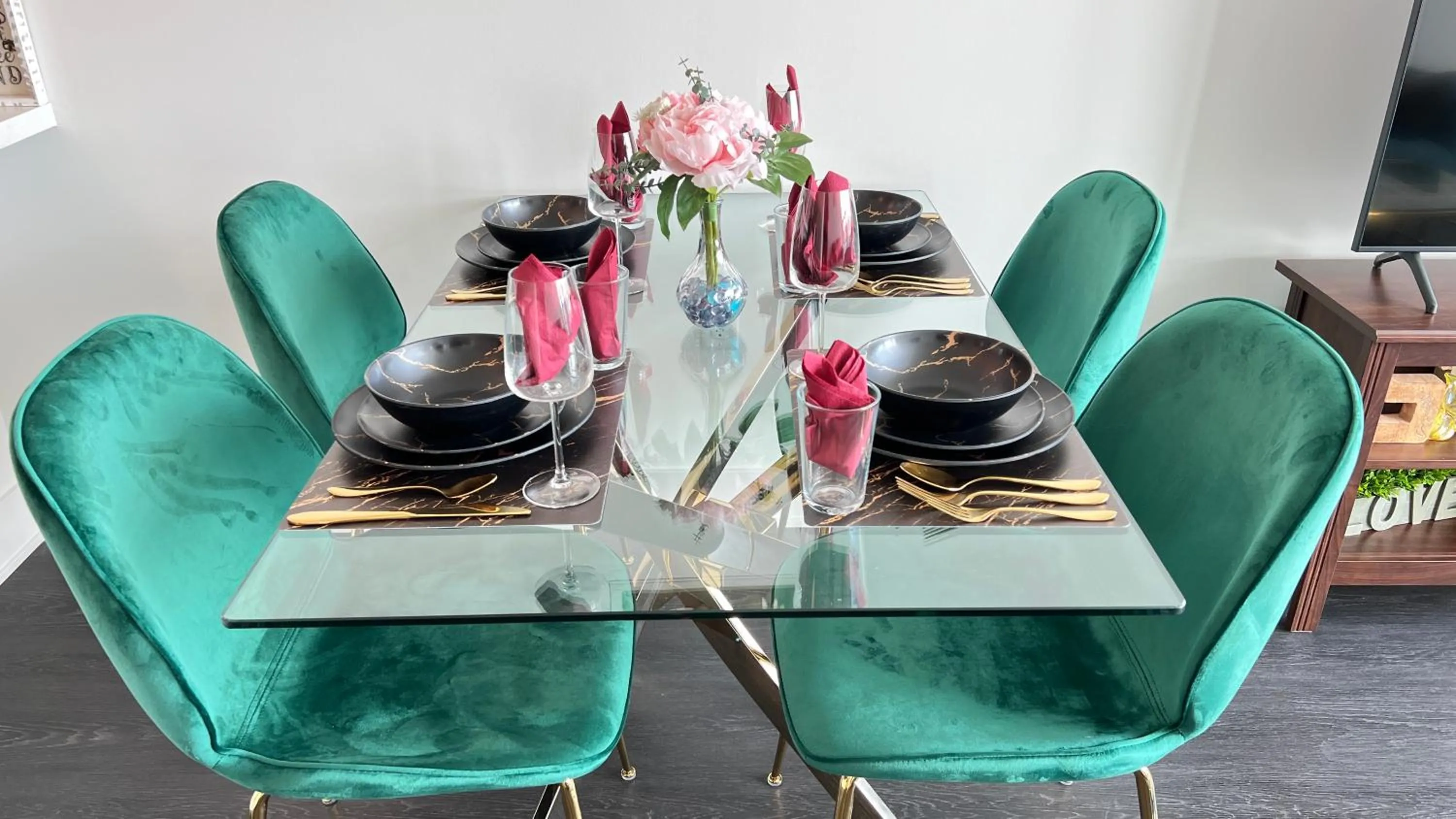 Dining area in Sky-Rise Apartments