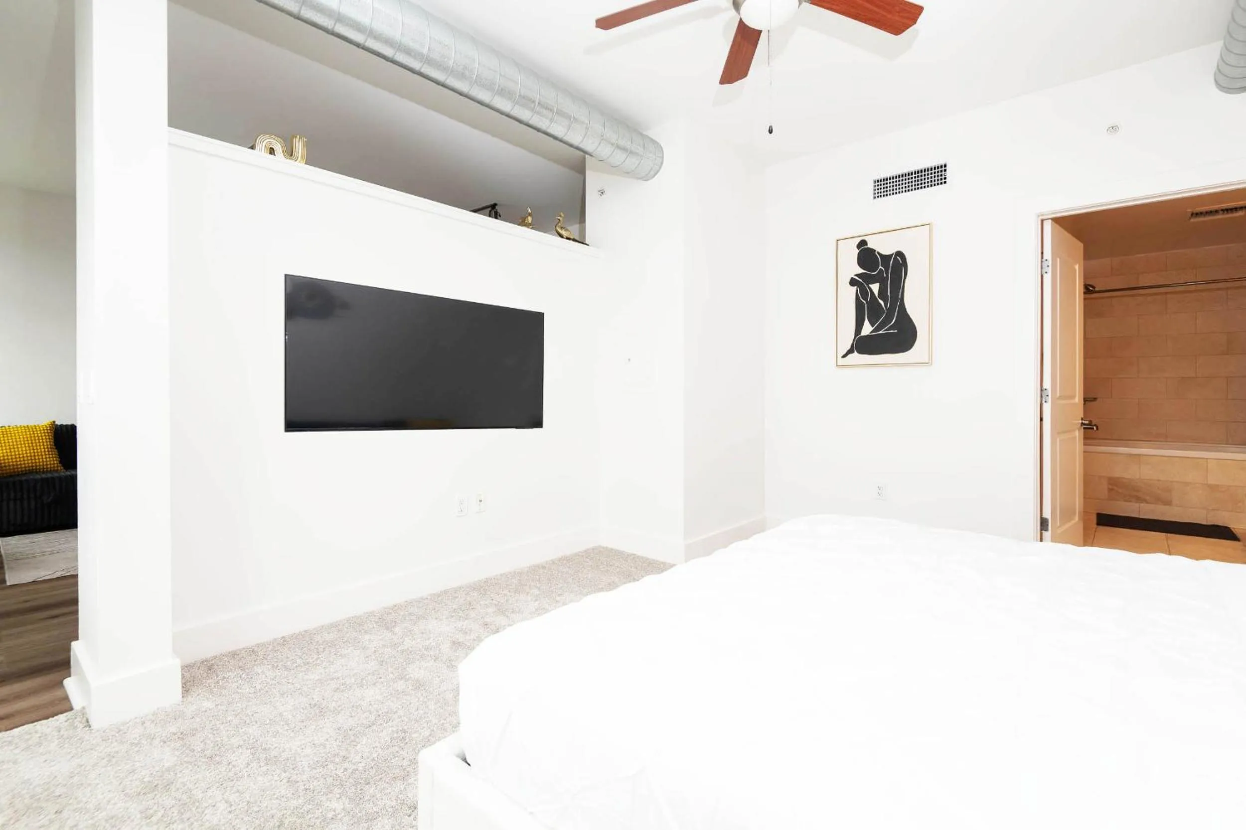 Bed in Sky-Rise Apartments