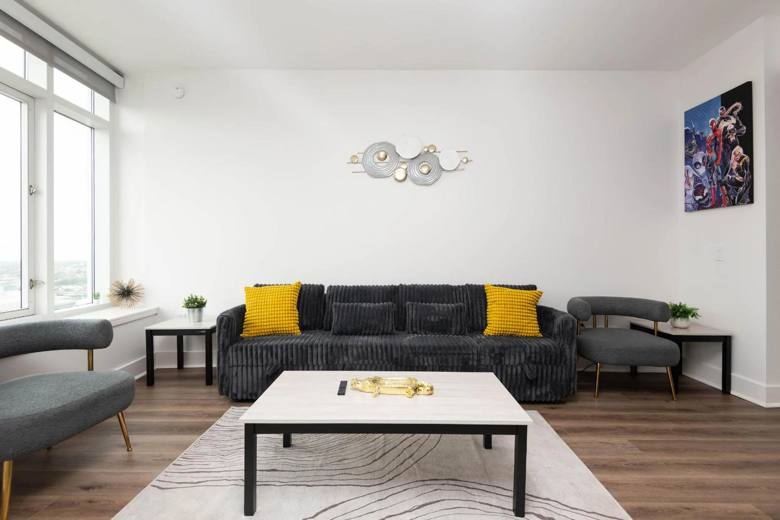 Living room in Sky-Rise Apartments