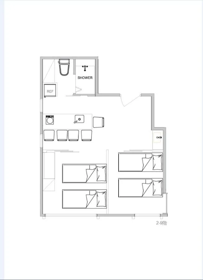 Floor plan in the Moto Hotel Asakusa