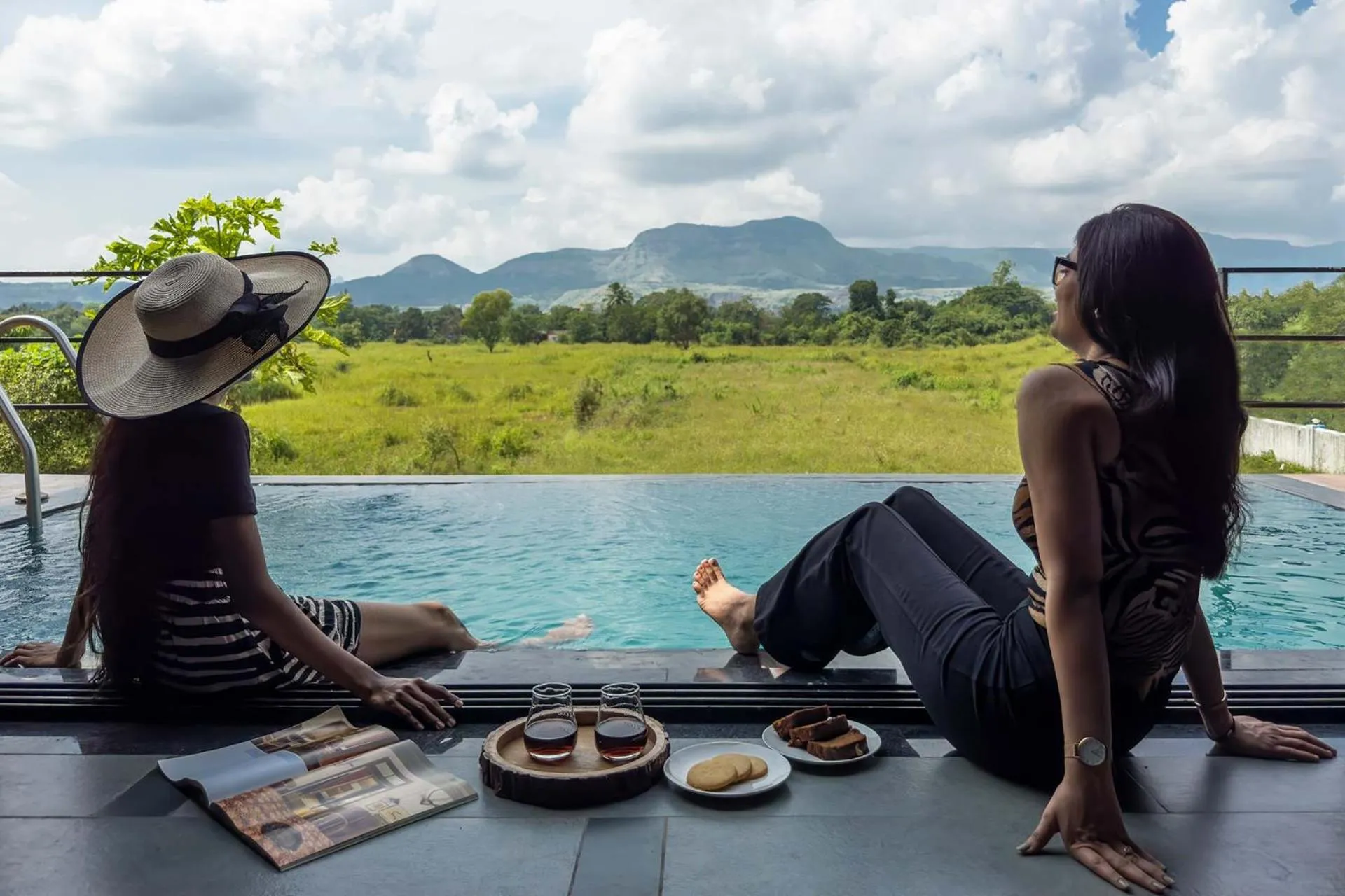 Two Villa by StayVista with Infinity Pool, Farm & Mountain Views, Modern Interiors
