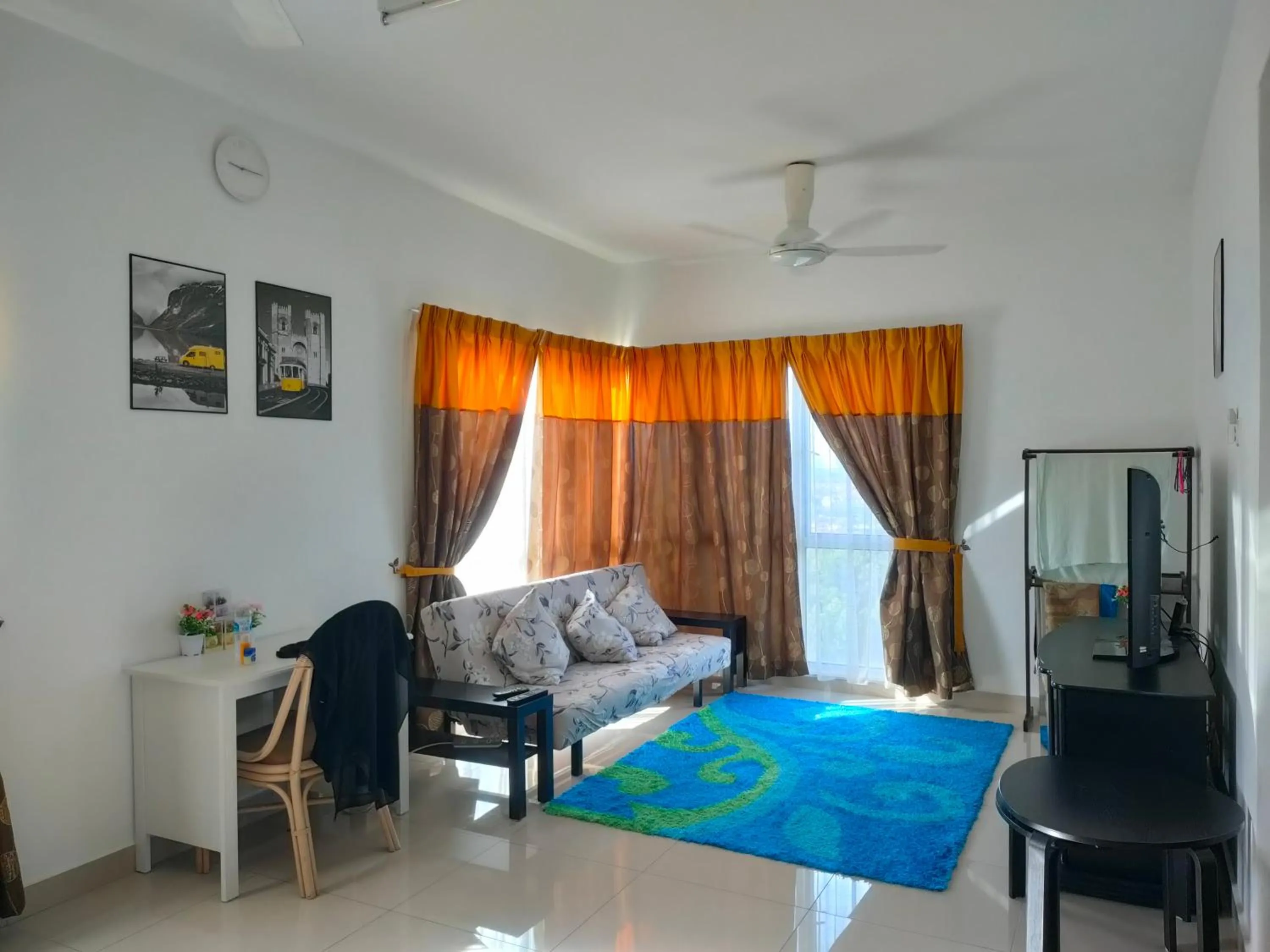 Living room, Bed in MyHome 2B At Seri Kembangan With A View