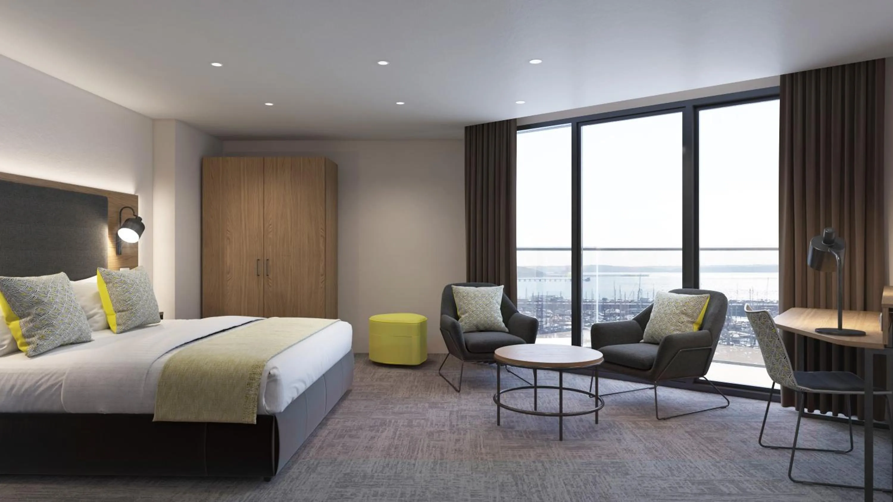 Bedroom, Bed in Tŷ Milford Waterfront