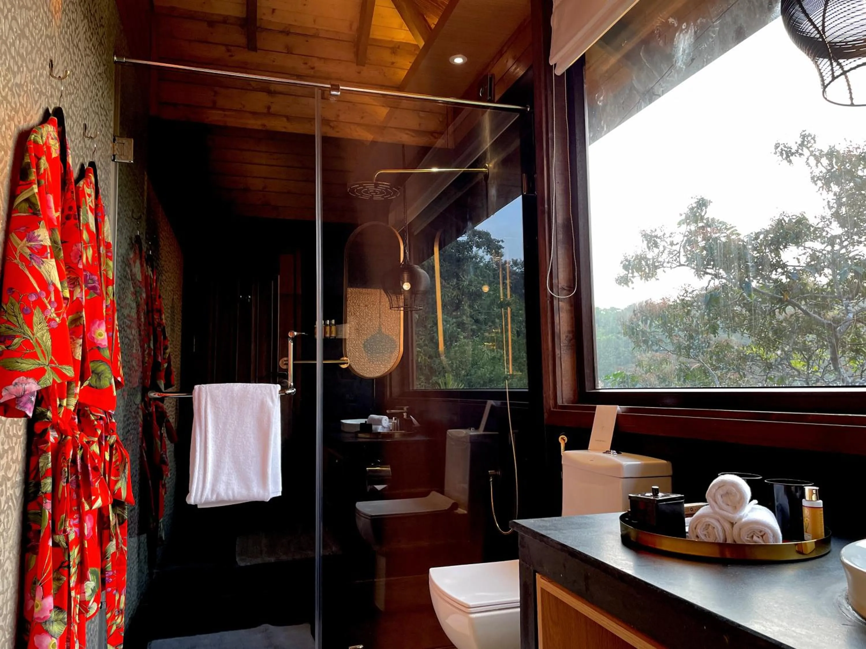 Bathroom in The Postcard Hideaway, Netravali Wildlife Sanctuary, Goa
