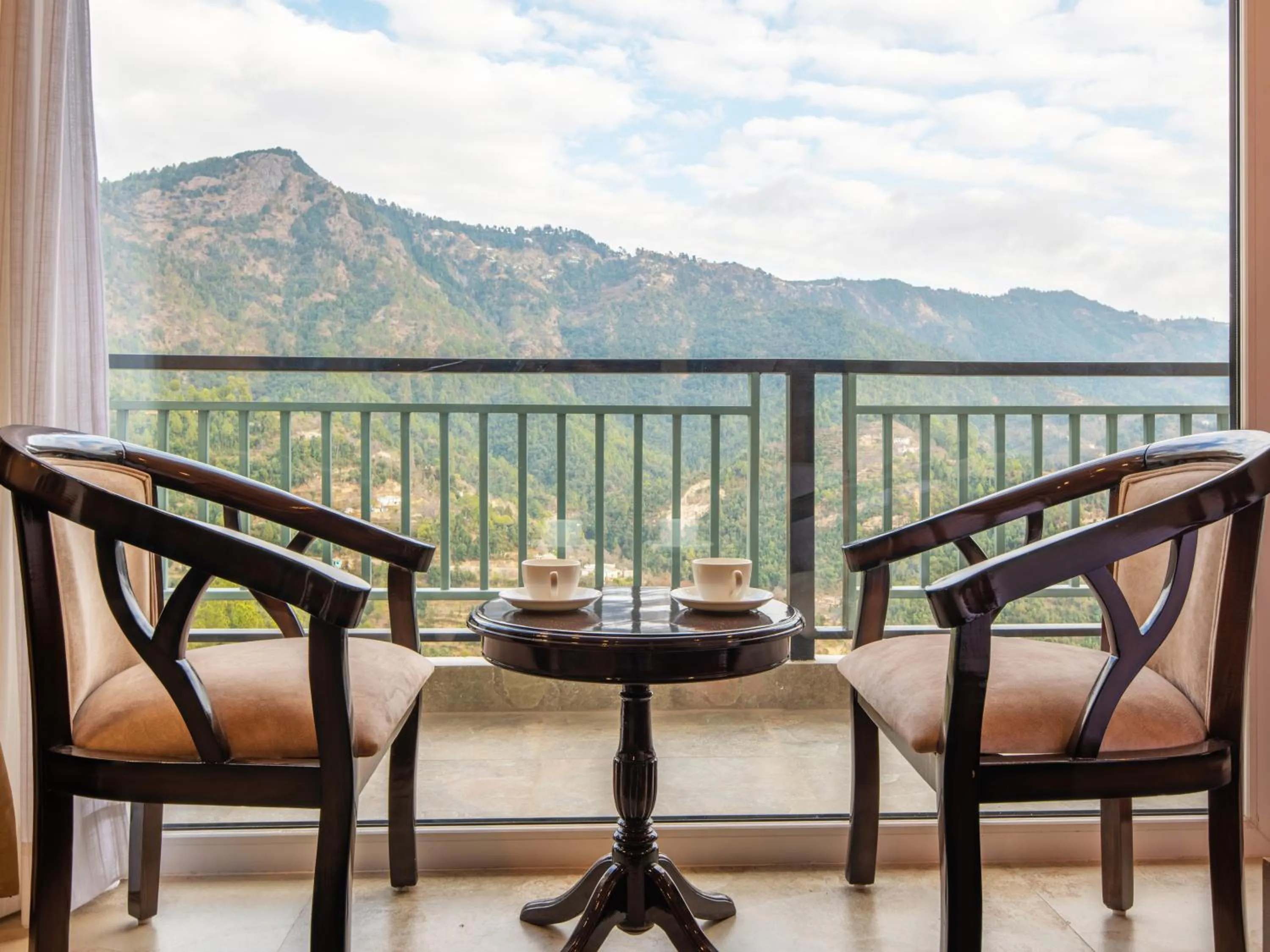 Balcony/Terrace in Captains Paradise Luxury Resort at Mukteshwar Hill Station