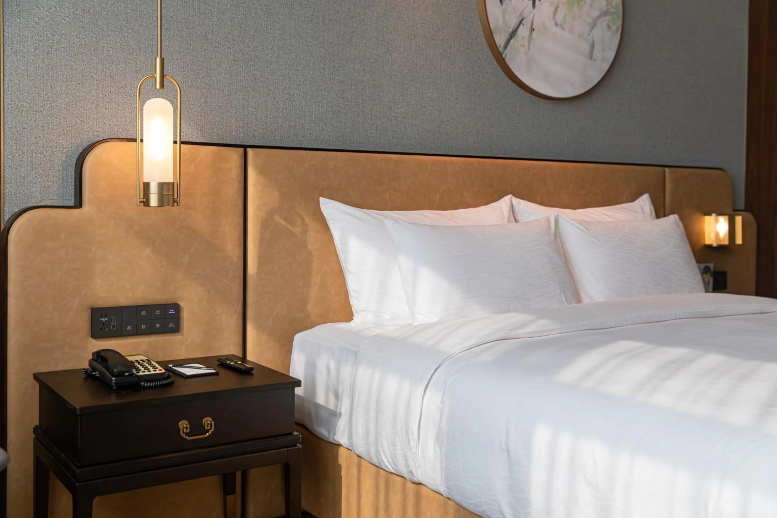 Bed in Guangzhou Dong Fang Hotel