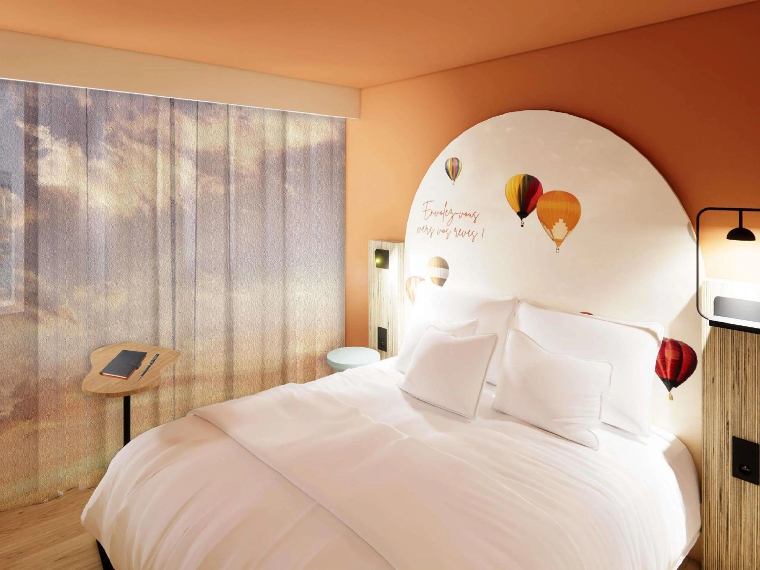 Bedroom, Bed in Hotel Donibane Saint-Jean-de-Luz