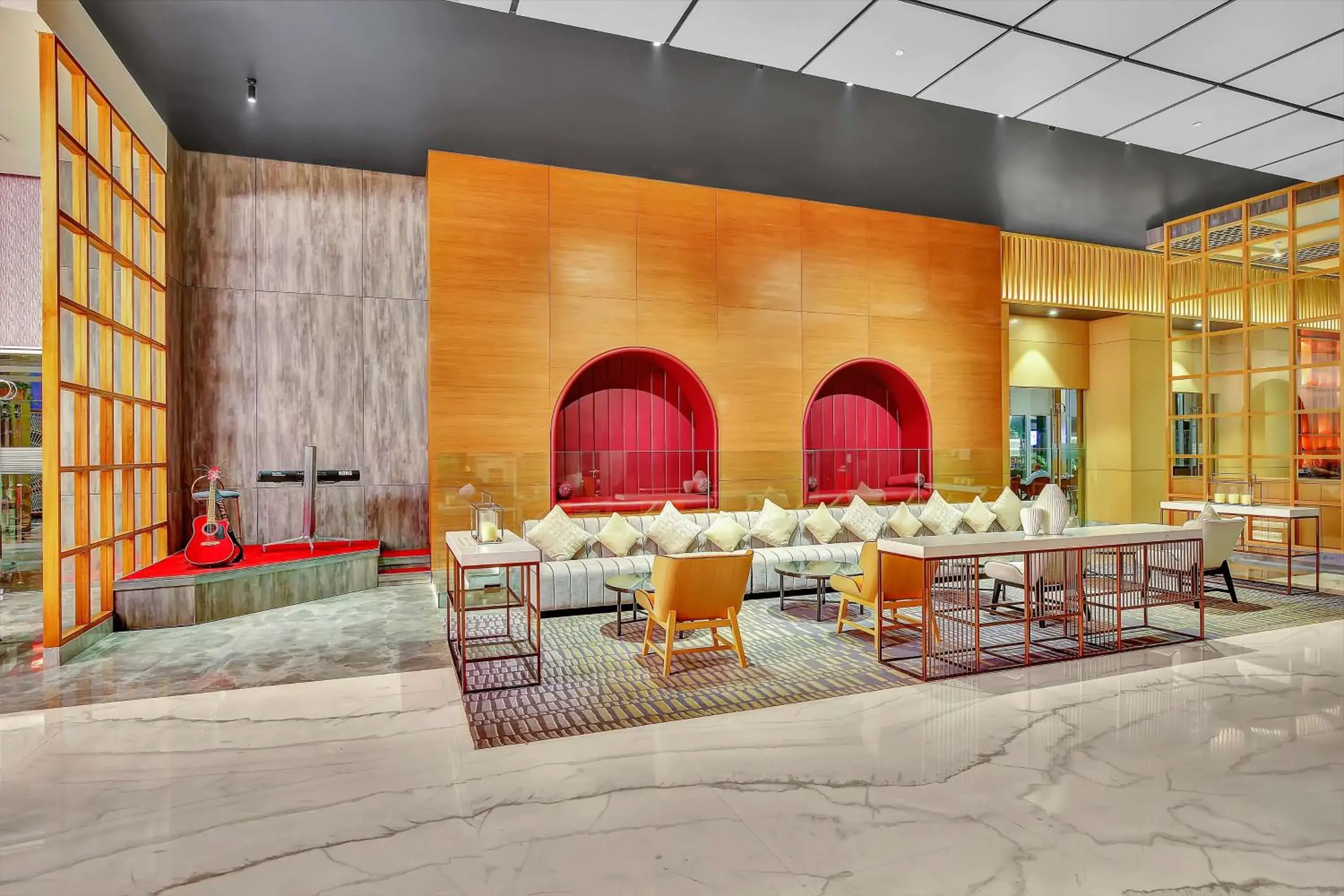 Lobby or reception in Radisson RED Chandigarh Mohali Lobby or reception in Radisson RED Chandigarh Mohali